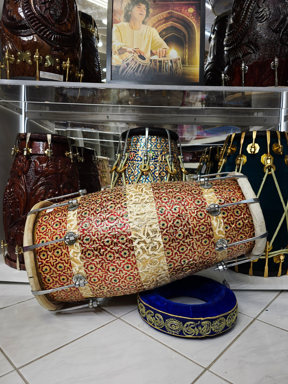Rang Aura – Designer-Wrapped Dholak (Prone to Wrap Chipping) - Sangeet Store