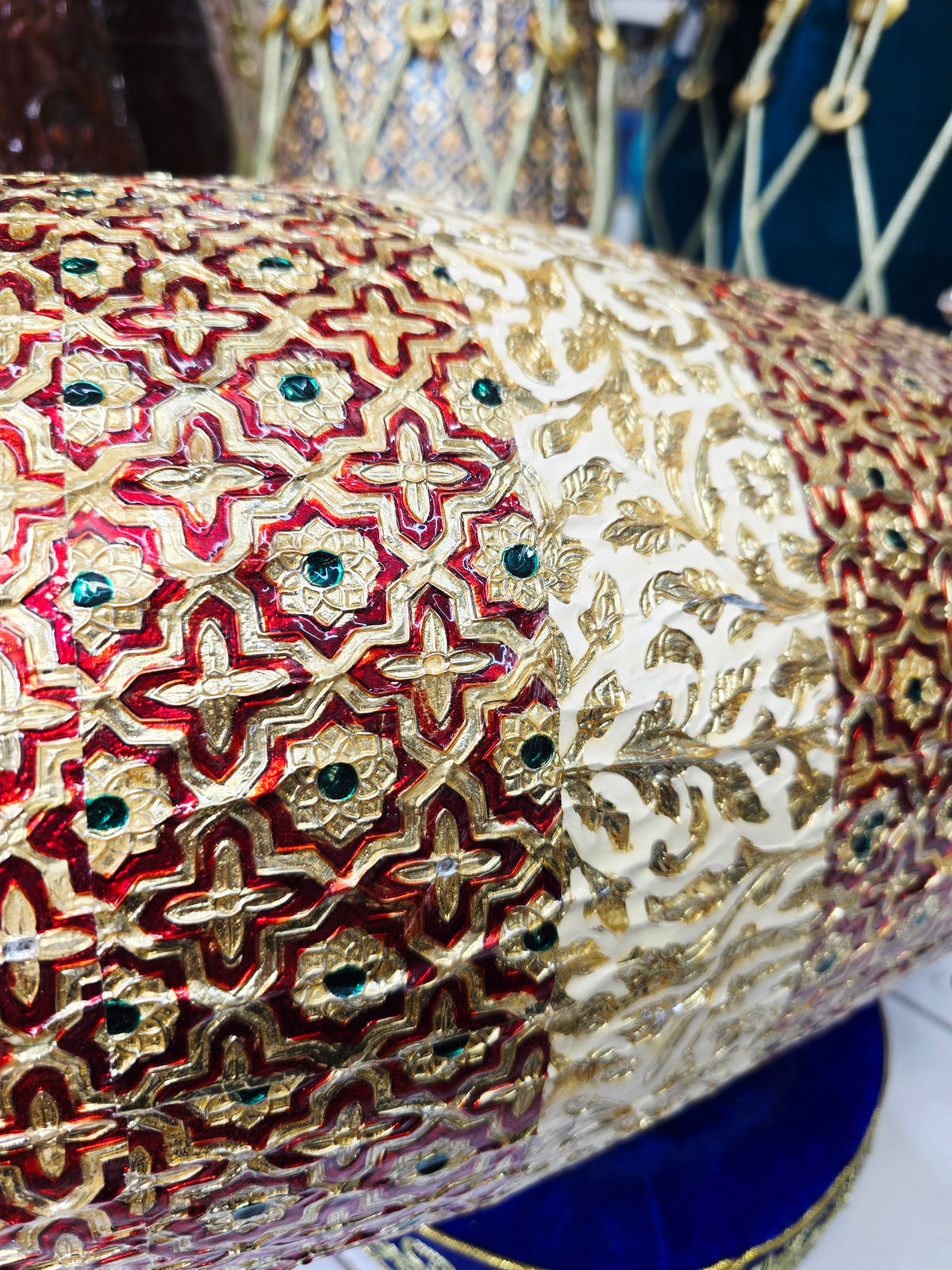 Rang Aura – Designer-Wrapped Dholak (Prone to Wrap Chipping) - Sangeet Store