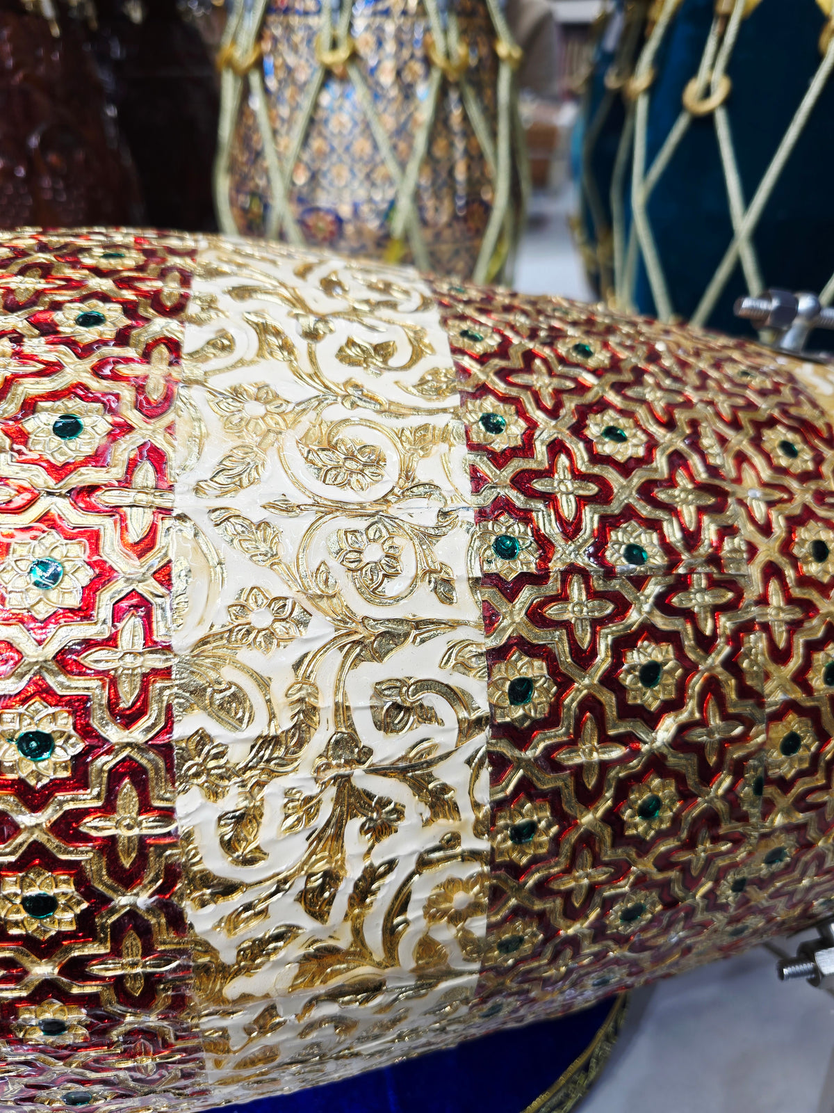 Rang Aura – Designer-Wrapped Dholak (Prone to Wrap Chipping) - Sangeet Store