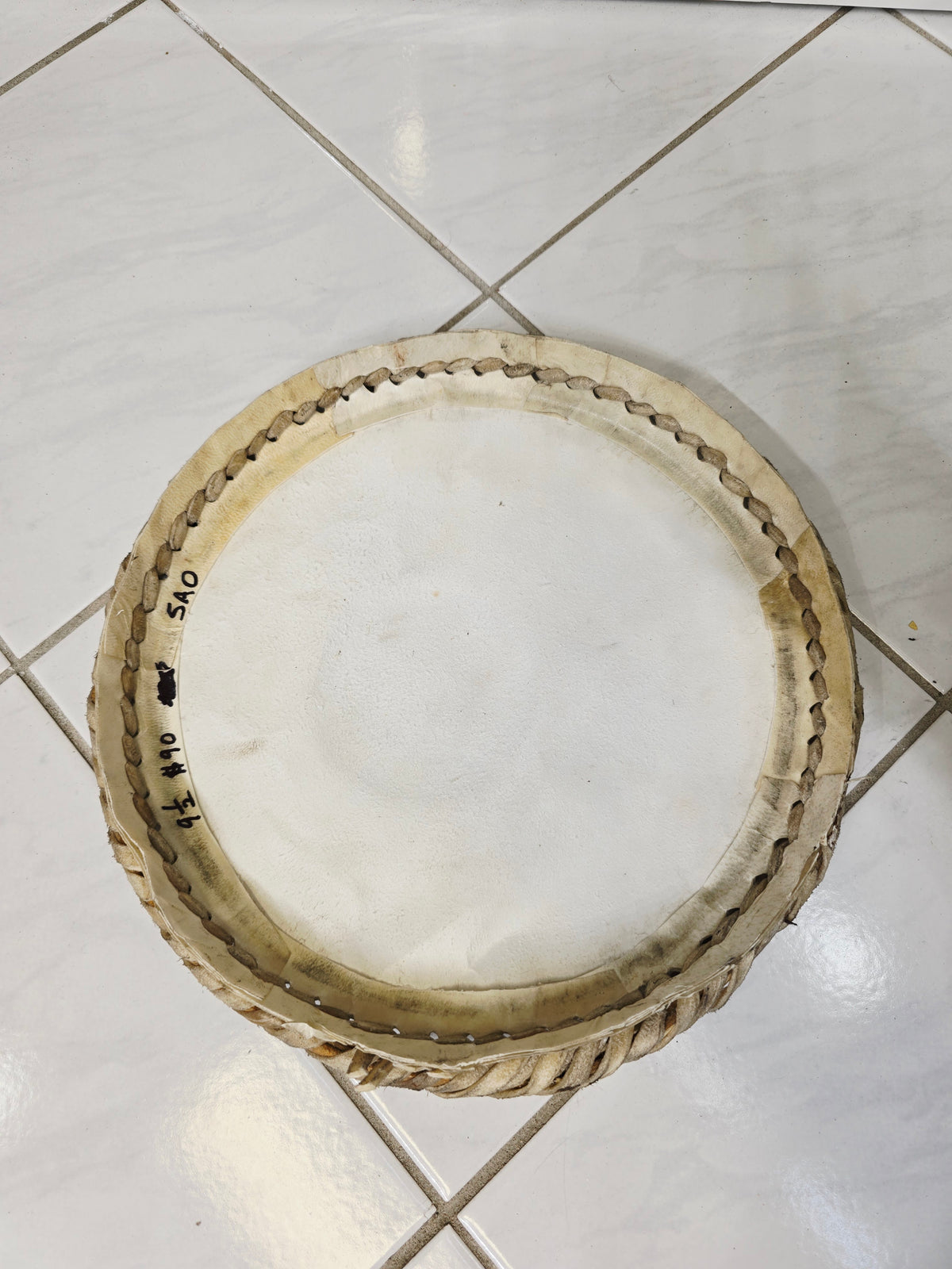 Mohd. Sharif: 9.5" Bayan Skin *Slightly Crumpled (Tends to even out once pulled) - Sangeet Store