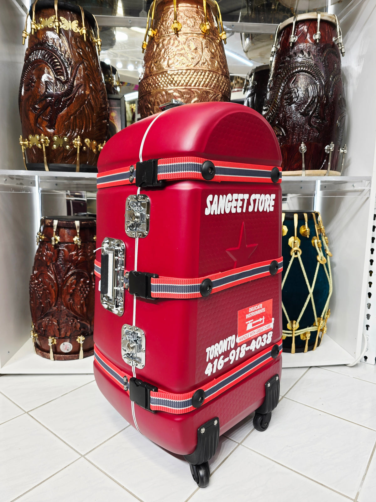 Red Rocket: Tabla/Dholak Travel Case (Minor Cosmetic Defects) - Sangeet Store