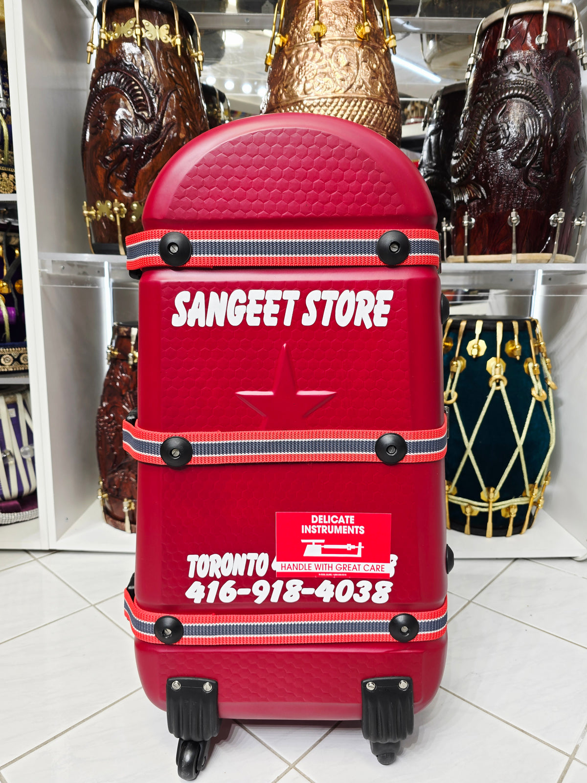 Red Rocket: Tabla/Dholak Travel Case (Minor Cosmetic Defects) - Sangeet Store