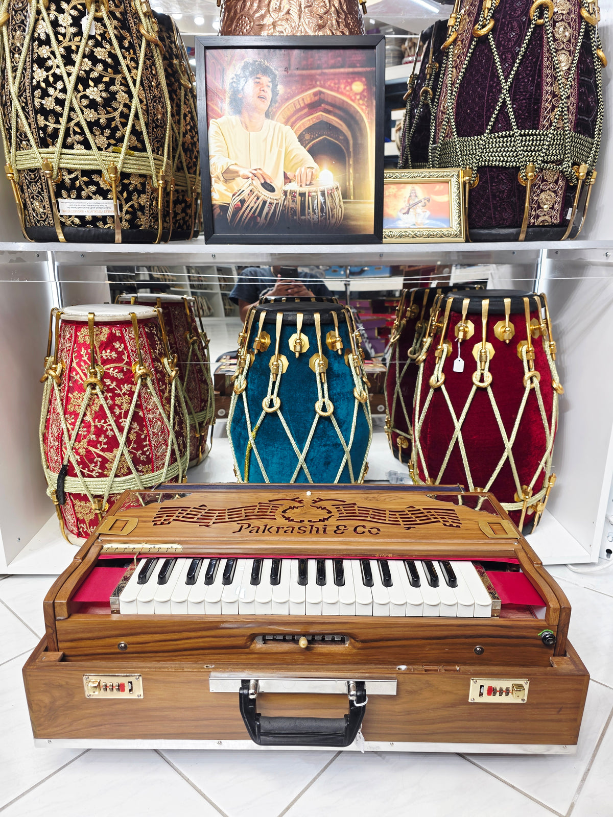 RaagMala Taanmonium – 3-Reed, 9-Scale Harmonium with Built-In Tanpura | Concert-Grade Electronic Hybrid | Minor Cosmetic Defects | Promotional Price