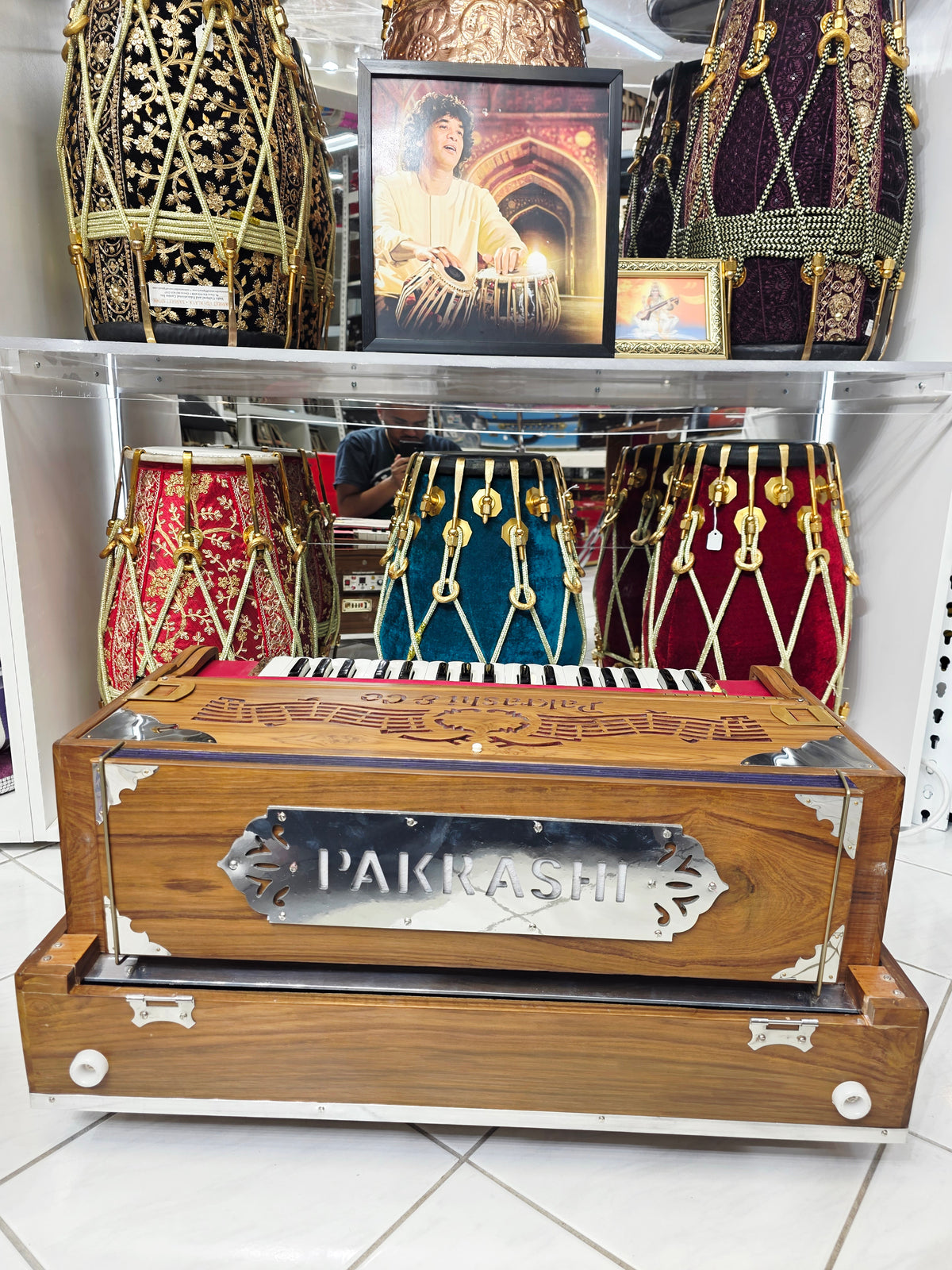RaagMala Taanmonium – 3-Reed, 9-Scale Harmonium with Built-In Tanpura | Concert-Grade Electronic Hybrid | Minor Cosmetic Defects | Promotional Price