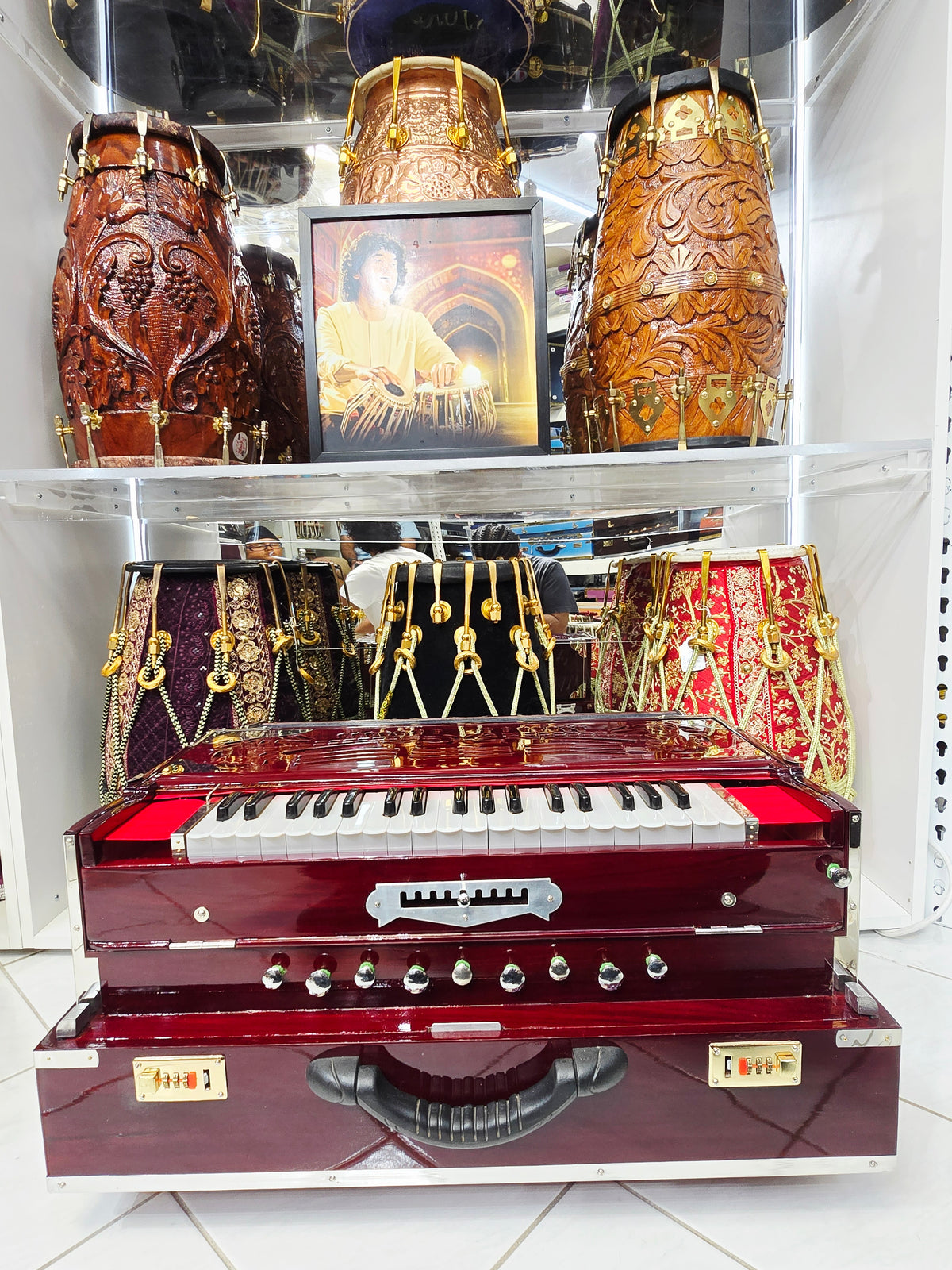Royal Sur | Burgundy 3-Reed MMF 9-Scale Changer Harmonium – Monoj Sardar *Very Minor Cosmetic Blemishes
