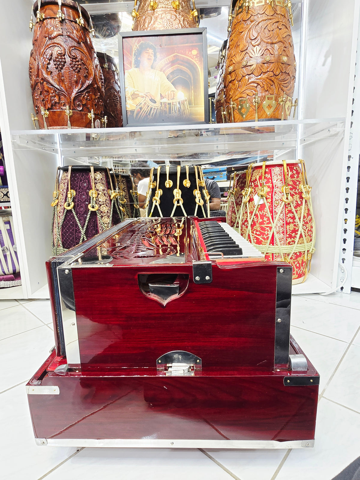 Royal Sur | Burgundy 3-Reed MMF 9-Scale Changer Harmonium – Monoj Sardar *Very Minor Cosmetic Blemishes