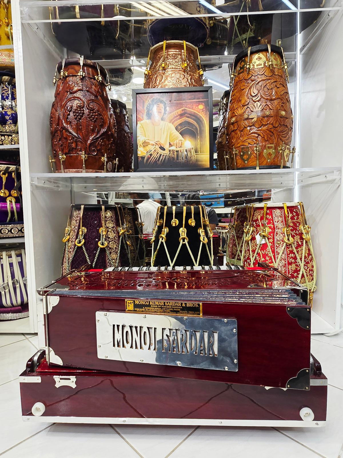 Royal Sur | Burgundy 3-Reed MMF 9-Scale Changer Harmonium – Monoj Sardar *Very Minor Cosmetic Blemishes