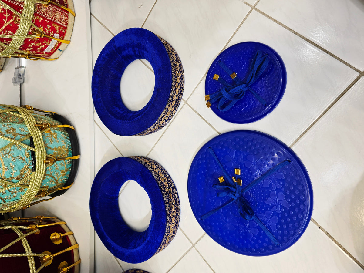 Sapphire Maharaja: Tabla Rings & Covers Set - Sangeet Store