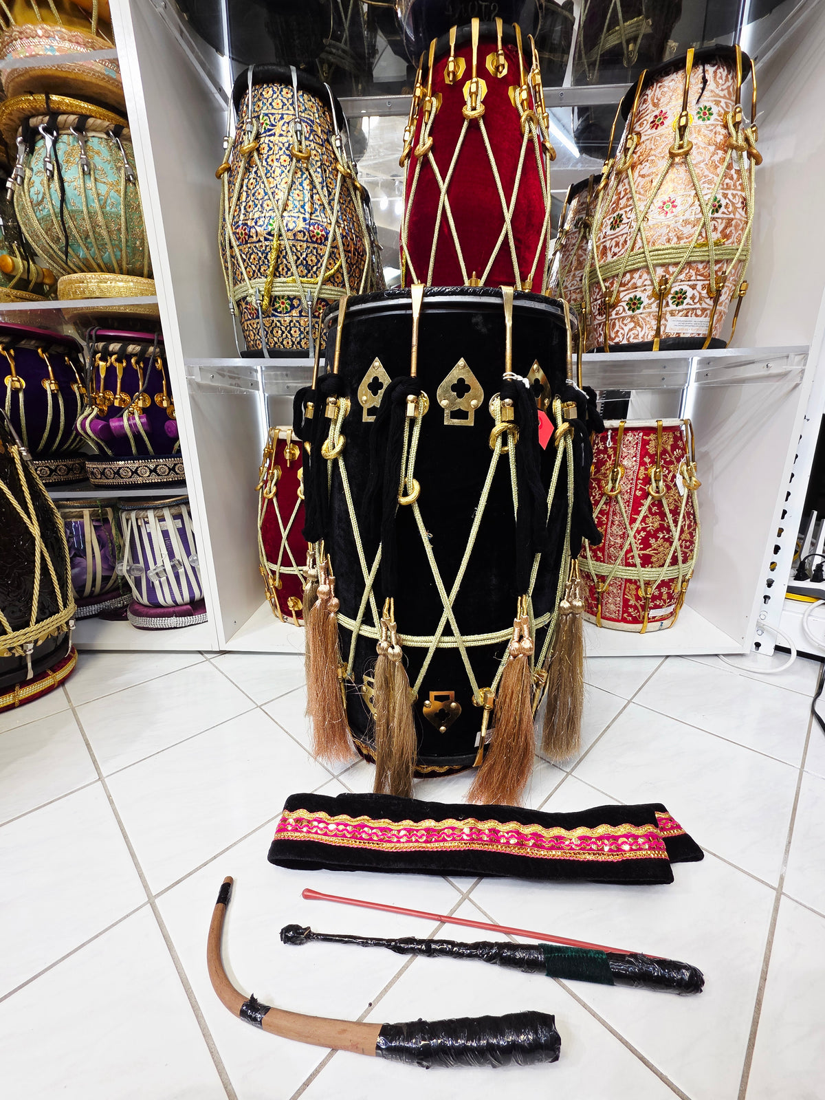 Midnight Raftar Punjabi Dhol – Velvet Black Finish