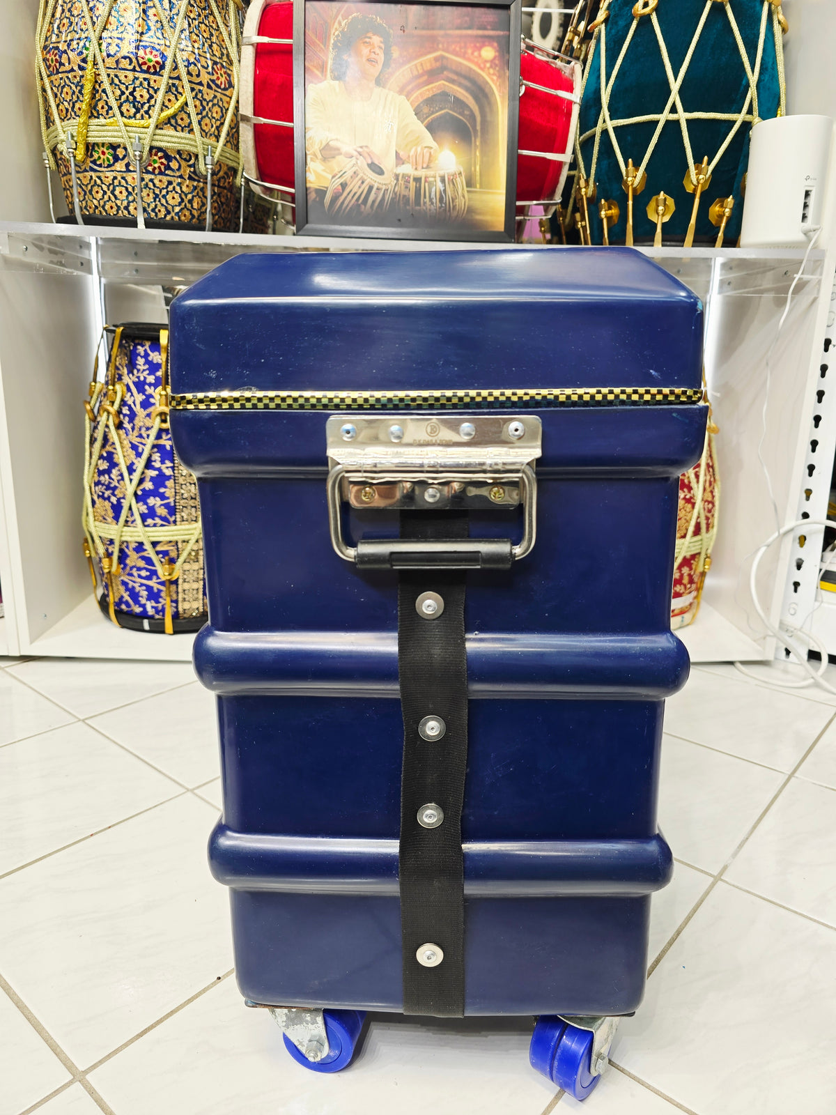Neel Safar Pro Scale Harmonium Case – Navy Blue Scale Changer Travel Case *Minor Cosmetic Defects * 3 Reed 9 Changer Case
