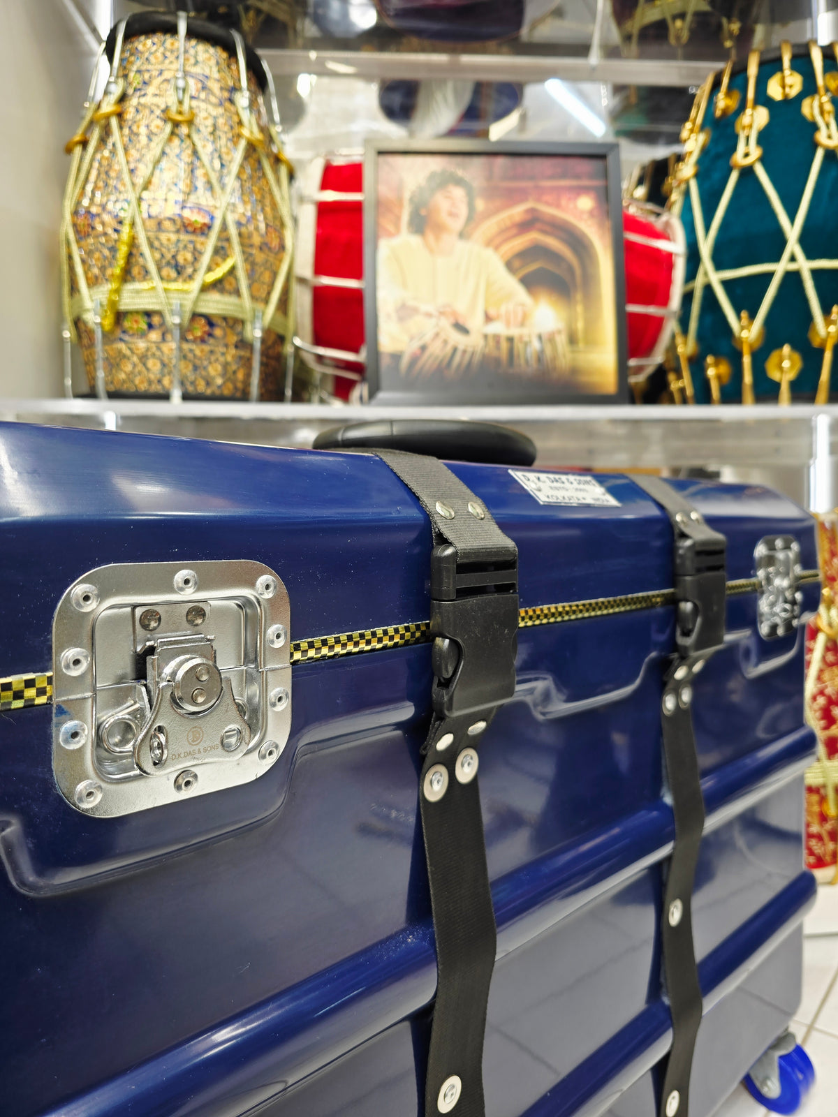 Neel Safar Pro Scale Harmonium Case – Navy Blue Scale Changer Travel Case *Minor Cosmetic Defects * 3 Reed 9 Changer Case