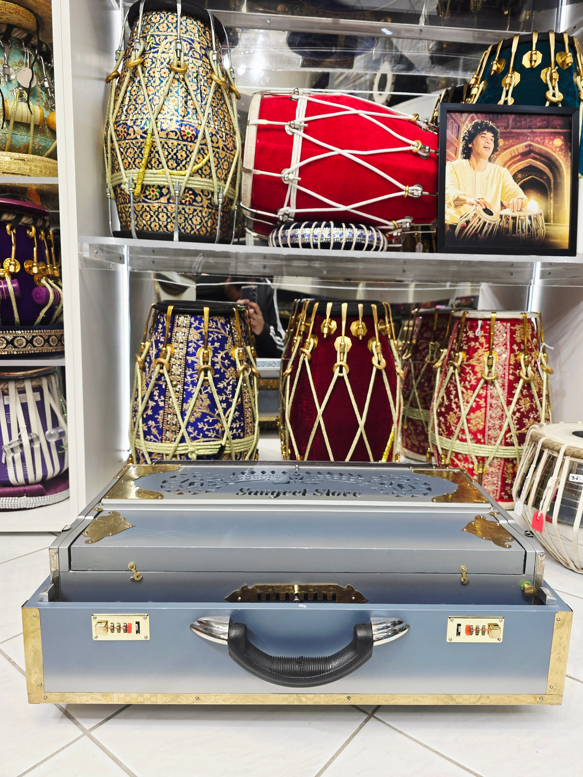 NeelChandra Blended BMF Harmonium (Including Air Shipping to Trinidad) – 3-Reed | 9-Scale Changer | Black Keys