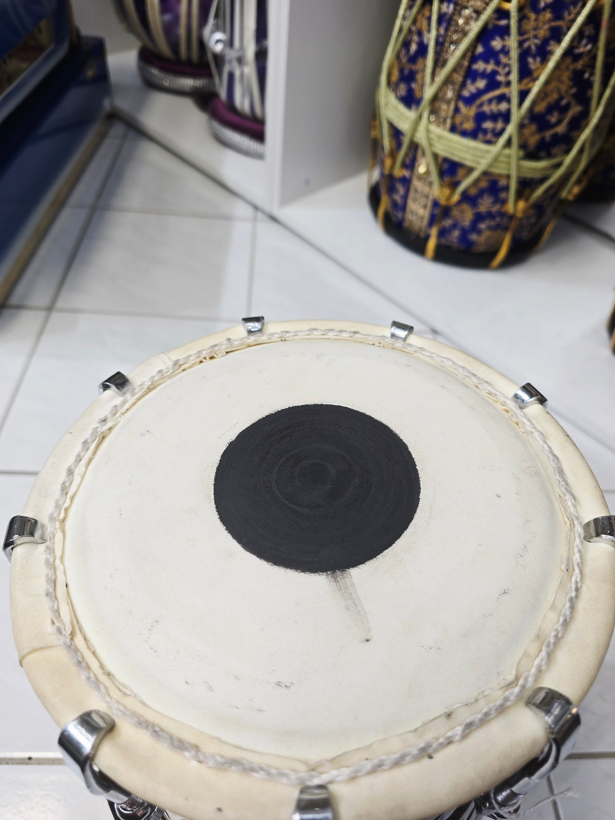 Rakta Laya™ Red Sheesham Half Dholki — 6.5″ Head | Compact Folk Tone