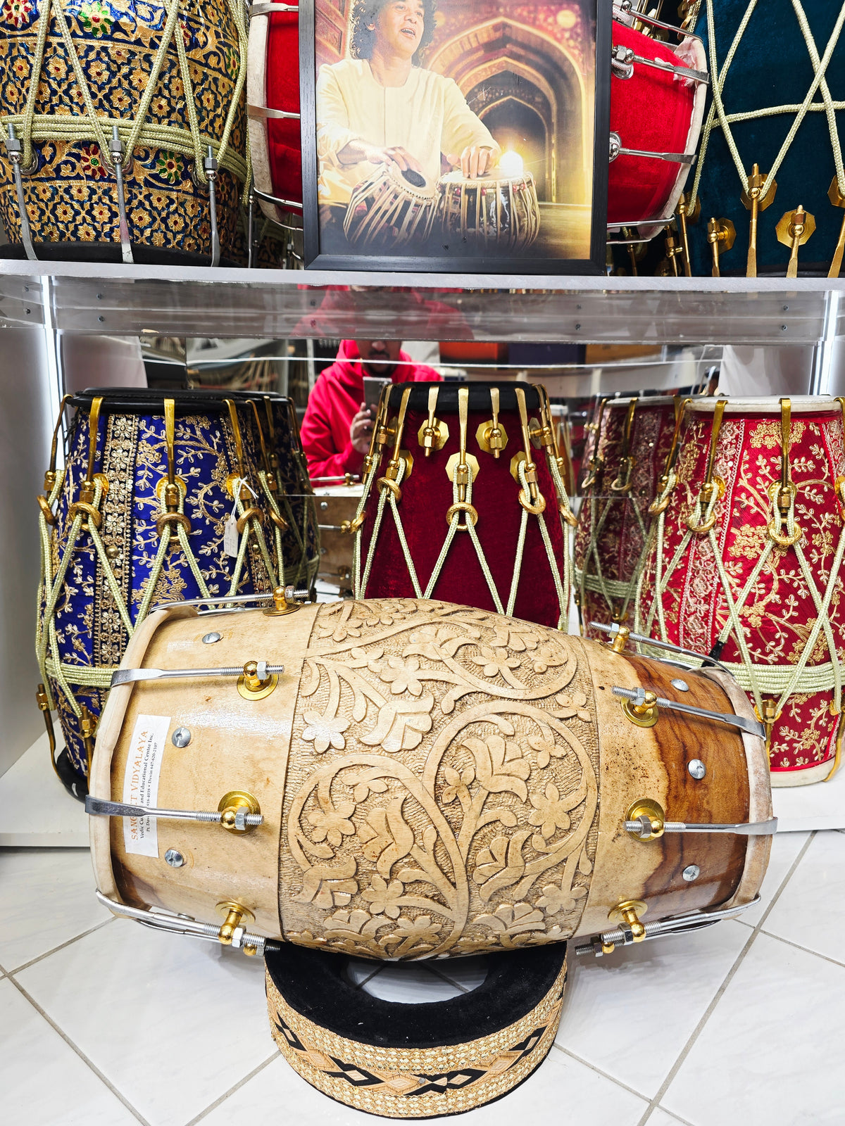Golden Blossom Rhapsody: The Bollywood Floral Haven Dholak