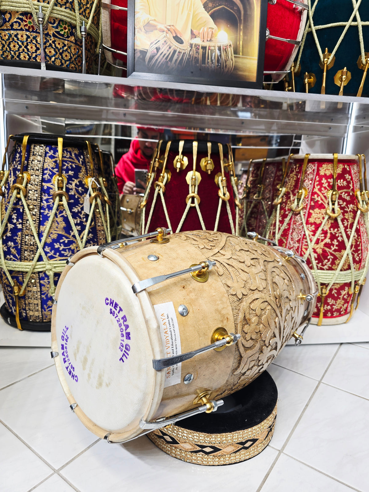 Golden Blossom Rhapsody: The Bollywood Floral Haven Dholak
