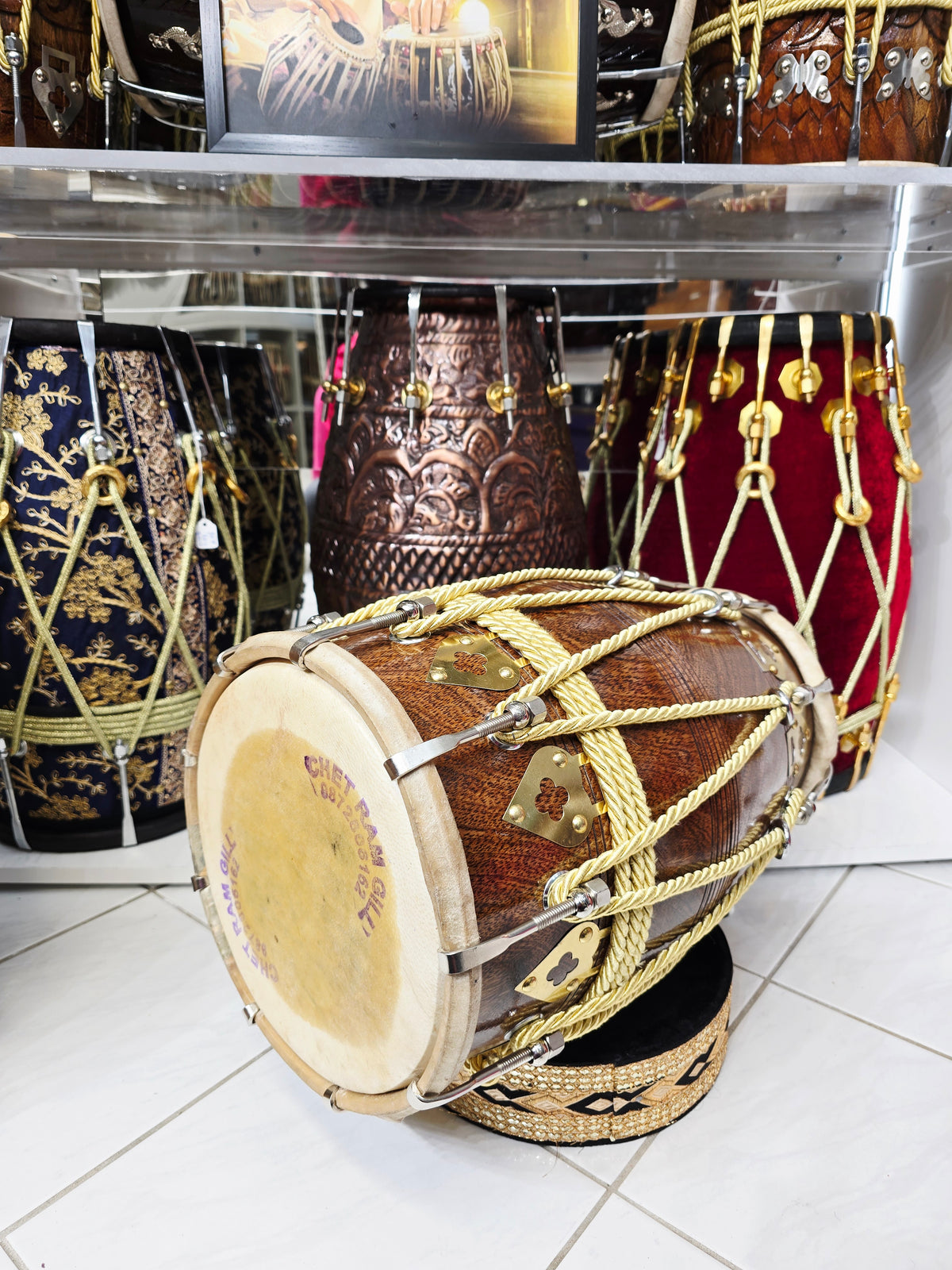 KARAMBOLT — 17.5" Compact Mango Wood Chetram Travel-Friendly Concert Dholak