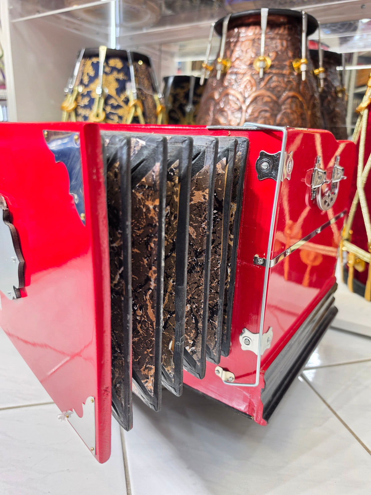 RagaFlare Red Pine Semi-Professional 39-Key Harmonium with Coupler (Minor Cosmetic Defects)