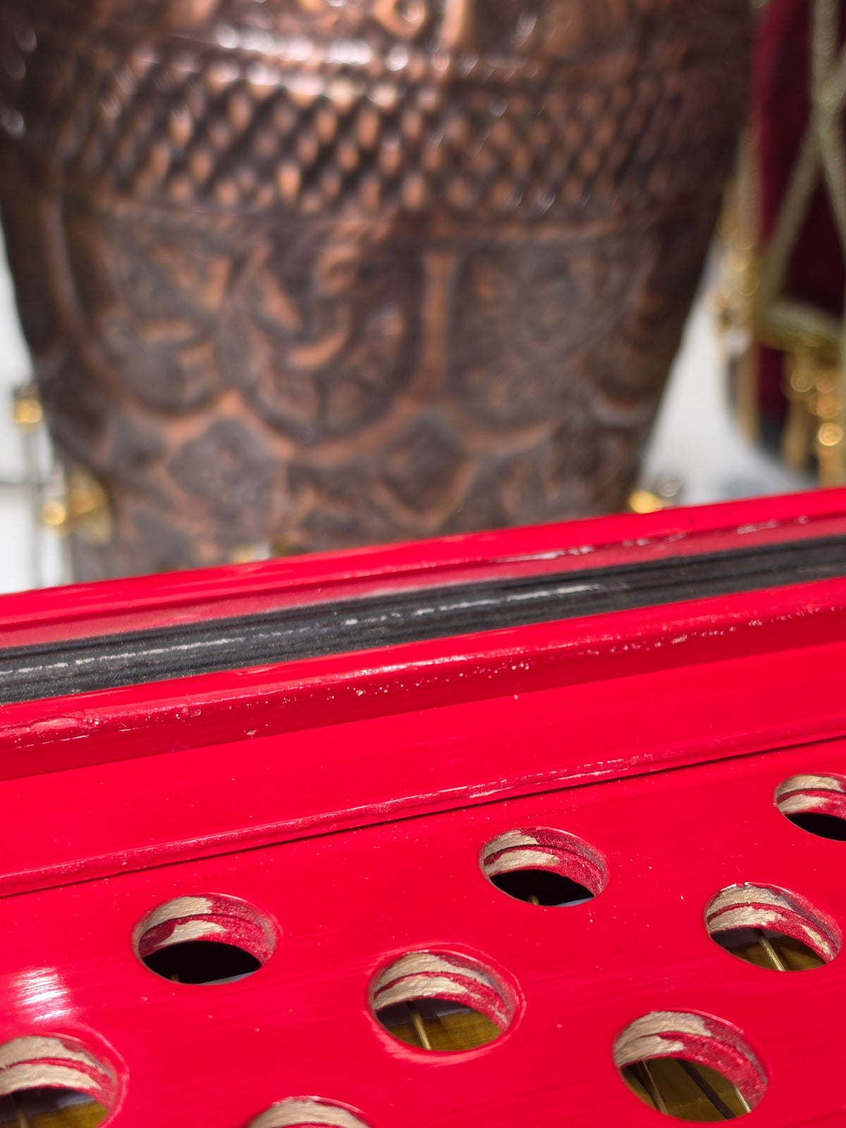 RagaFlare Red Pine Semi-Professional 39-Key Harmonium with Coupler (Minor Cosmetic Defects)
