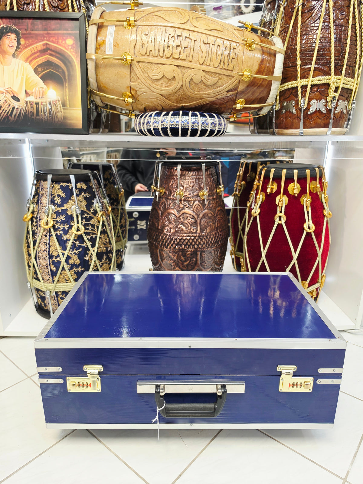 AzureVoyage Blue Professional 42-Key Traveller Harmonium with Coupler (Minor Cosmetic Blemishes)
