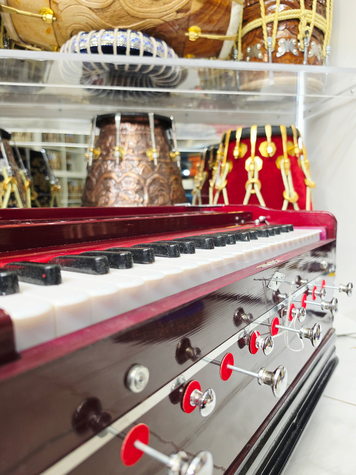 VelourRaag 42-Key Professional Boxed Harmonium with Komi Reeds (Cosmetic Blemishes)