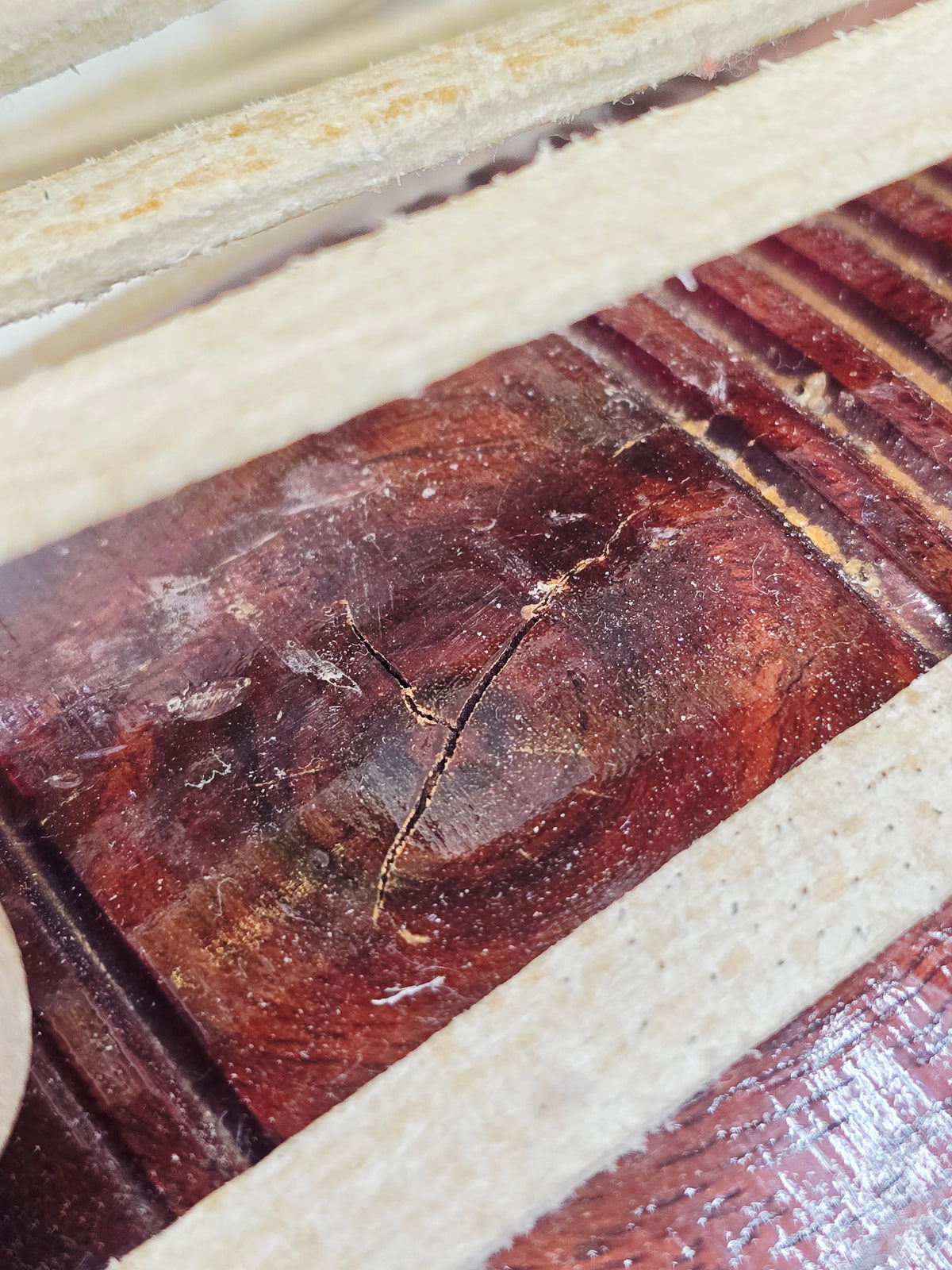 Crimson Tide Dayan – 5.5" D# Red Sheesham Iqbal Dayan | Minor Cosmetic Blemishes & Barely Noticeable Buzzing on Open Notes