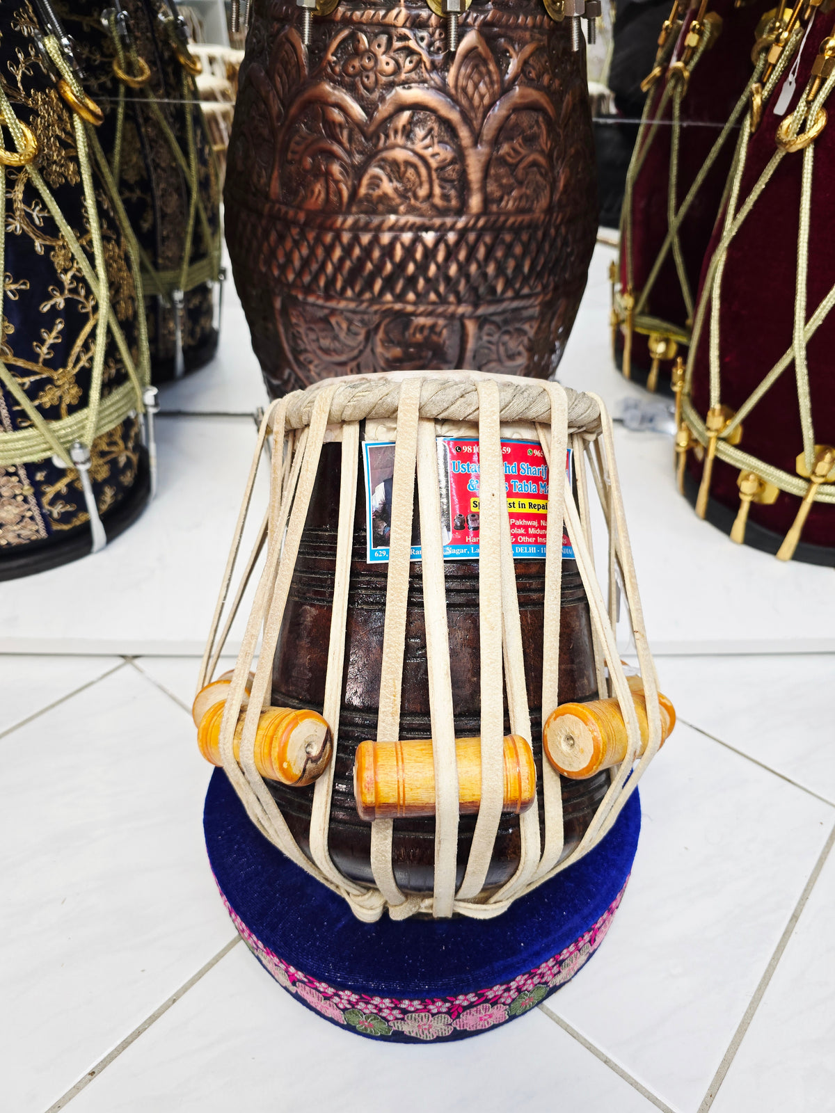 Midnight Raag Dayan – 5⅞" B/C Red Sheesham Dayan – Very Minor Cosmetic Blemishes & Barely Noticeable Hissing