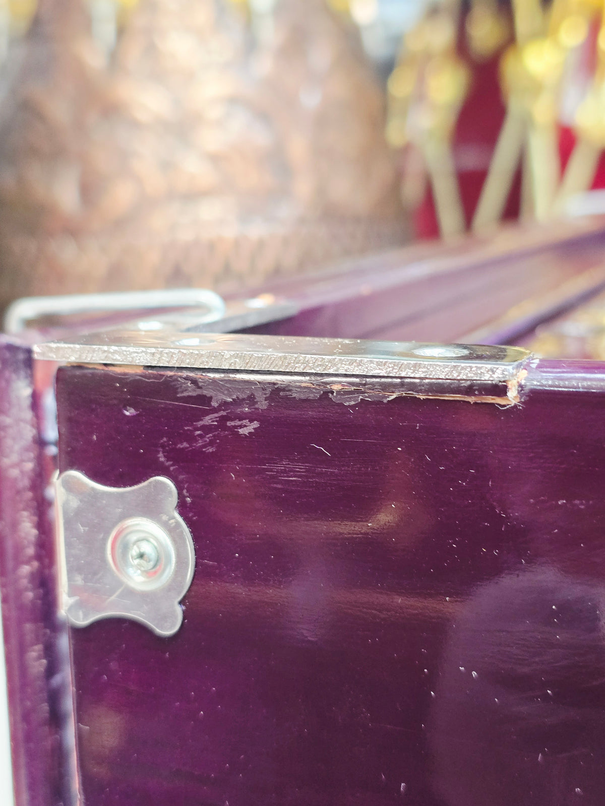 Surkriti™ Royale – 42-Key Professional Harmonium with Left-Hand Coupler, Komi Reeds & Deep Purple Gloss Finish*Minor Cosmetic Defects 10% Deposit Link for Sabrina