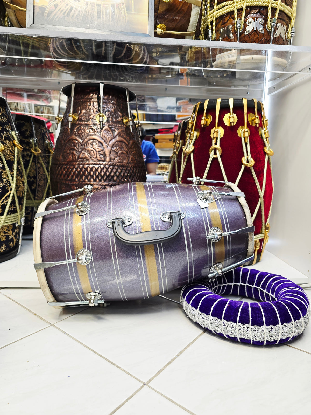 Amethyst Rhythm Student Dholak with Carry Handle *Minor Cosmetic Blemishes