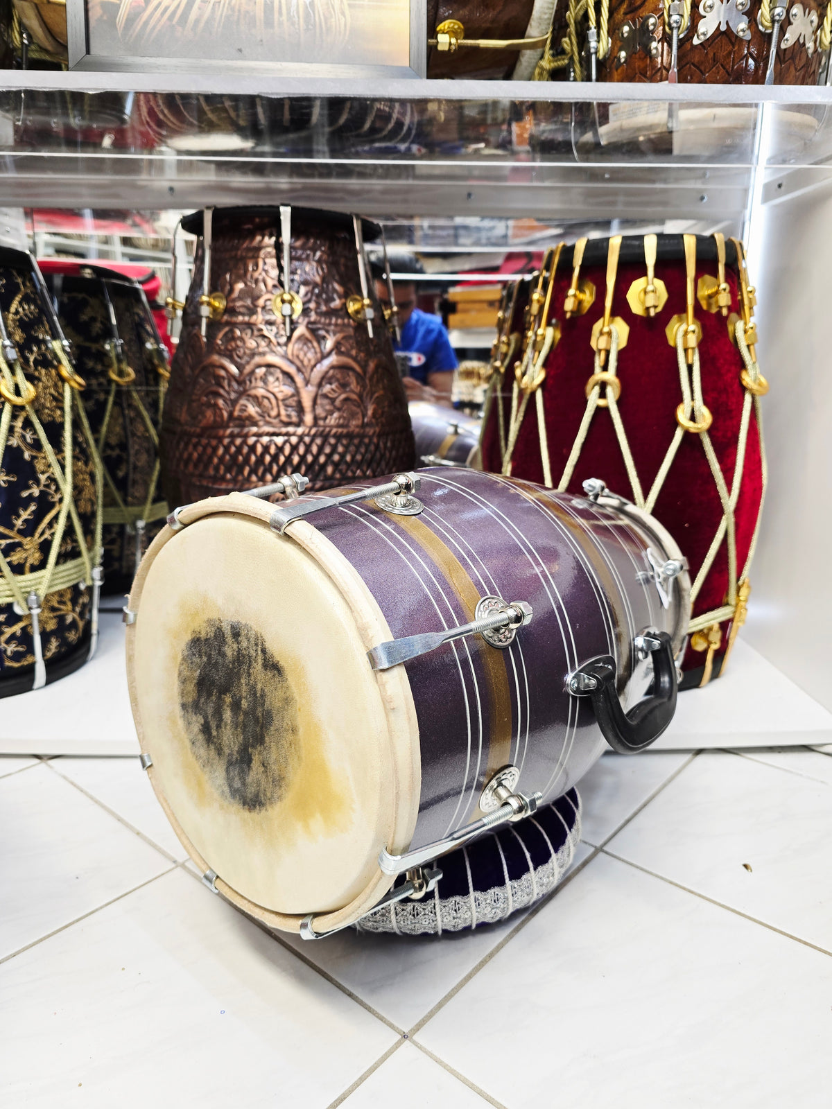 Amethyst Rhythm Student Dholak with Carry Handle *Minor Cosmetic Blemishes