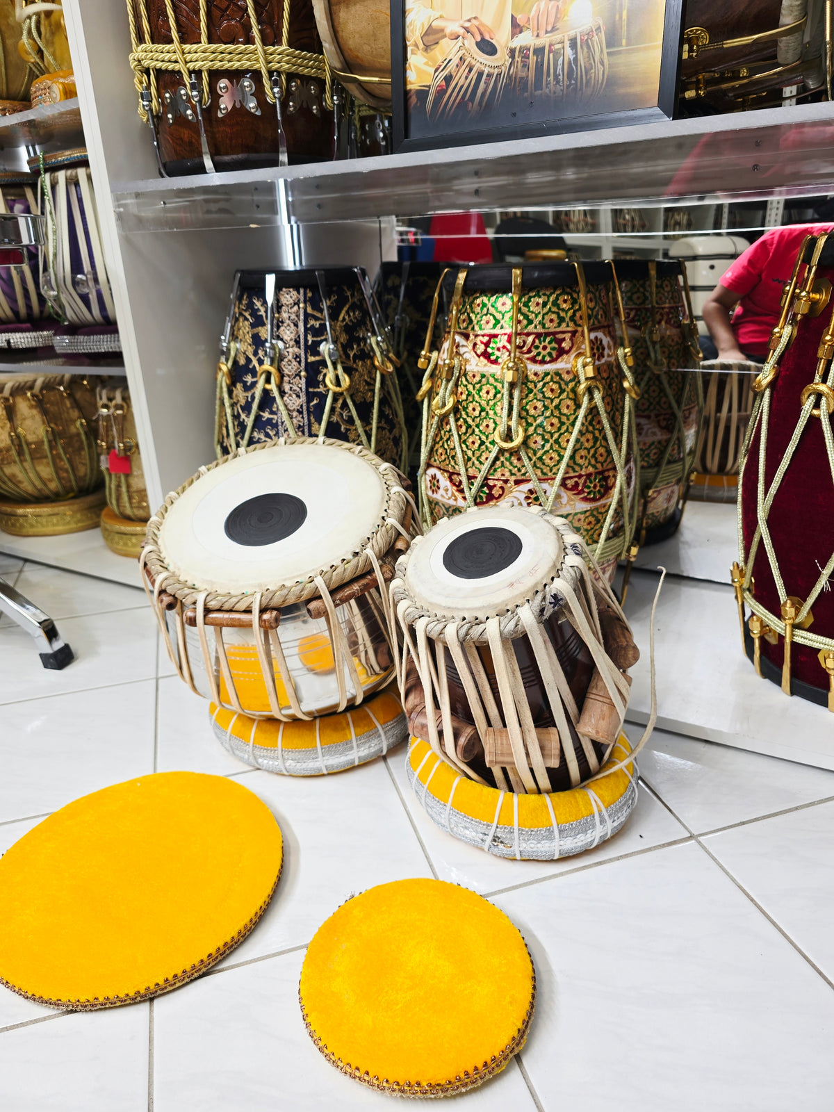 Sur Sagar Semi-Professional Tabla Set | 5.5" D/D# Red Sheesham Dayan & 9.25" Brass Bayan | Very Minor Cosmetic Blemishes