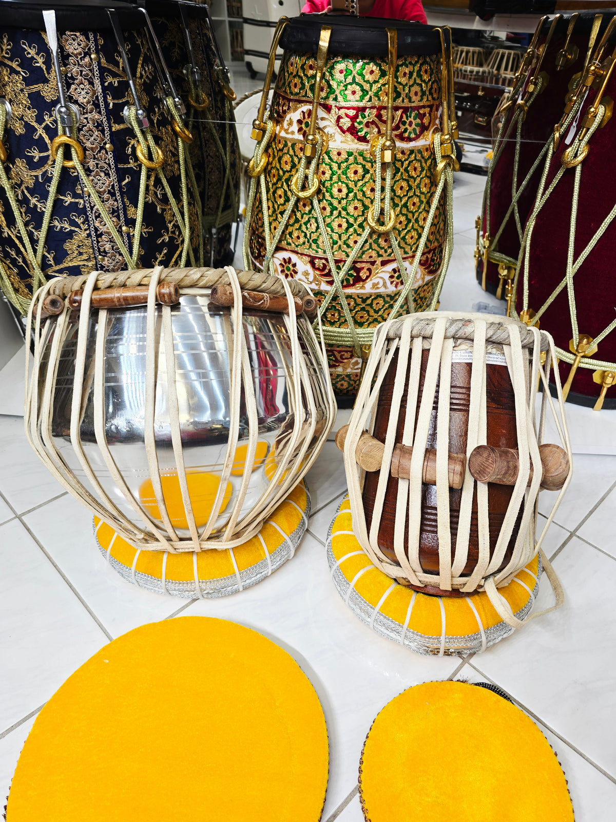 Sur Sagar Semi-Professional Tabla Set | 5.5" D/D# Red Sheesham Dayan & 9.25" Brass Bayan | Very Minor Cosmetic Blemishes