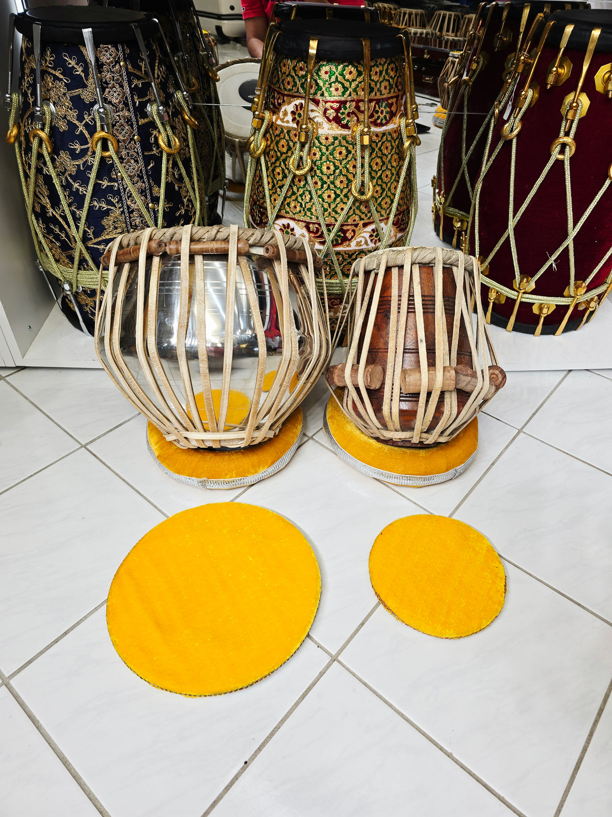 Raag Prerna Semi-Professional Tabla Set | 5.5" C#/D Red Sheesham Dayan & 9.25" Brass Bayan | Very Minor Cosmetic Blemishes