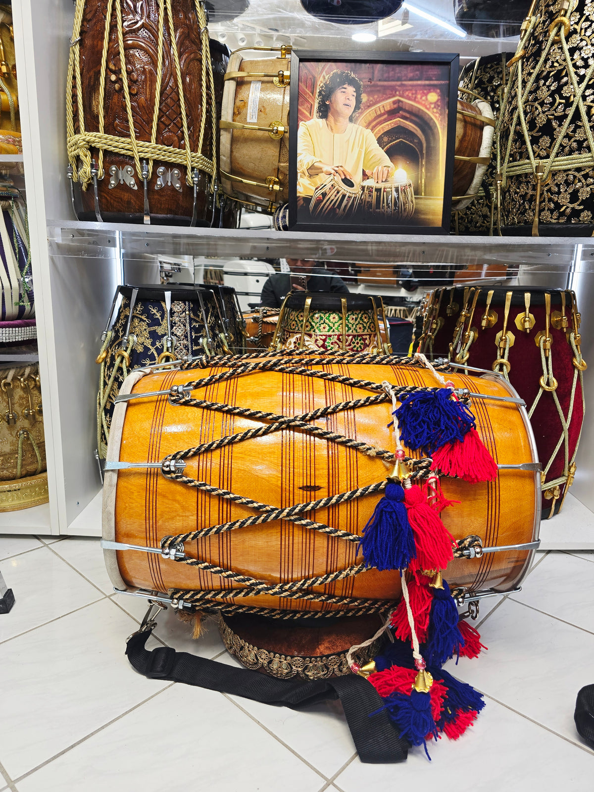Sher-e-Punjab Heritage Dhol | 22.5" Wooden Punjabi Dhol