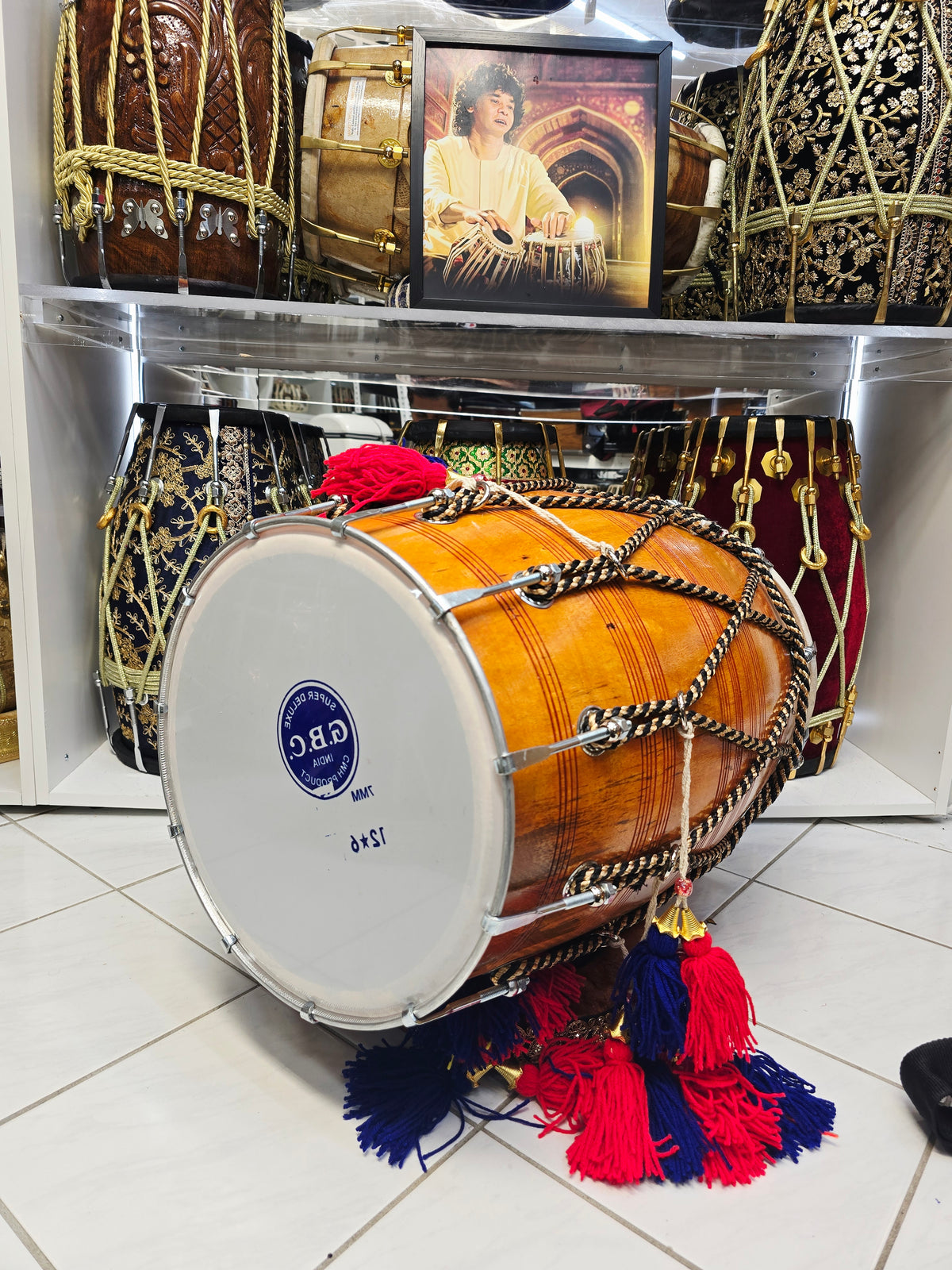 Sher-e-Punjab Heritage Dhol | 22.5" Wooden Punjabi Dhol