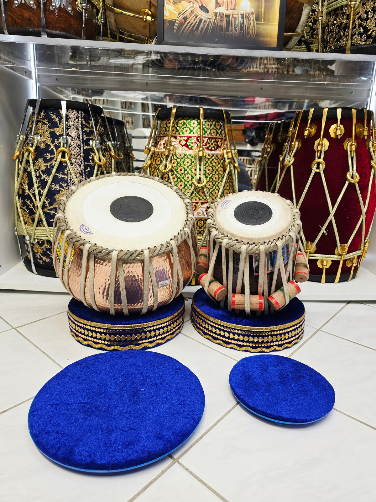 Naad Prakash Heritage | 9.25" 4.170 kg Copper Bayan + 6" C#/D Red Sheesham Mohd. Sharif Concert Tabla Set Very Minor Cosmetic Blemishes *Exceptional Bayan (Tone + Feel)