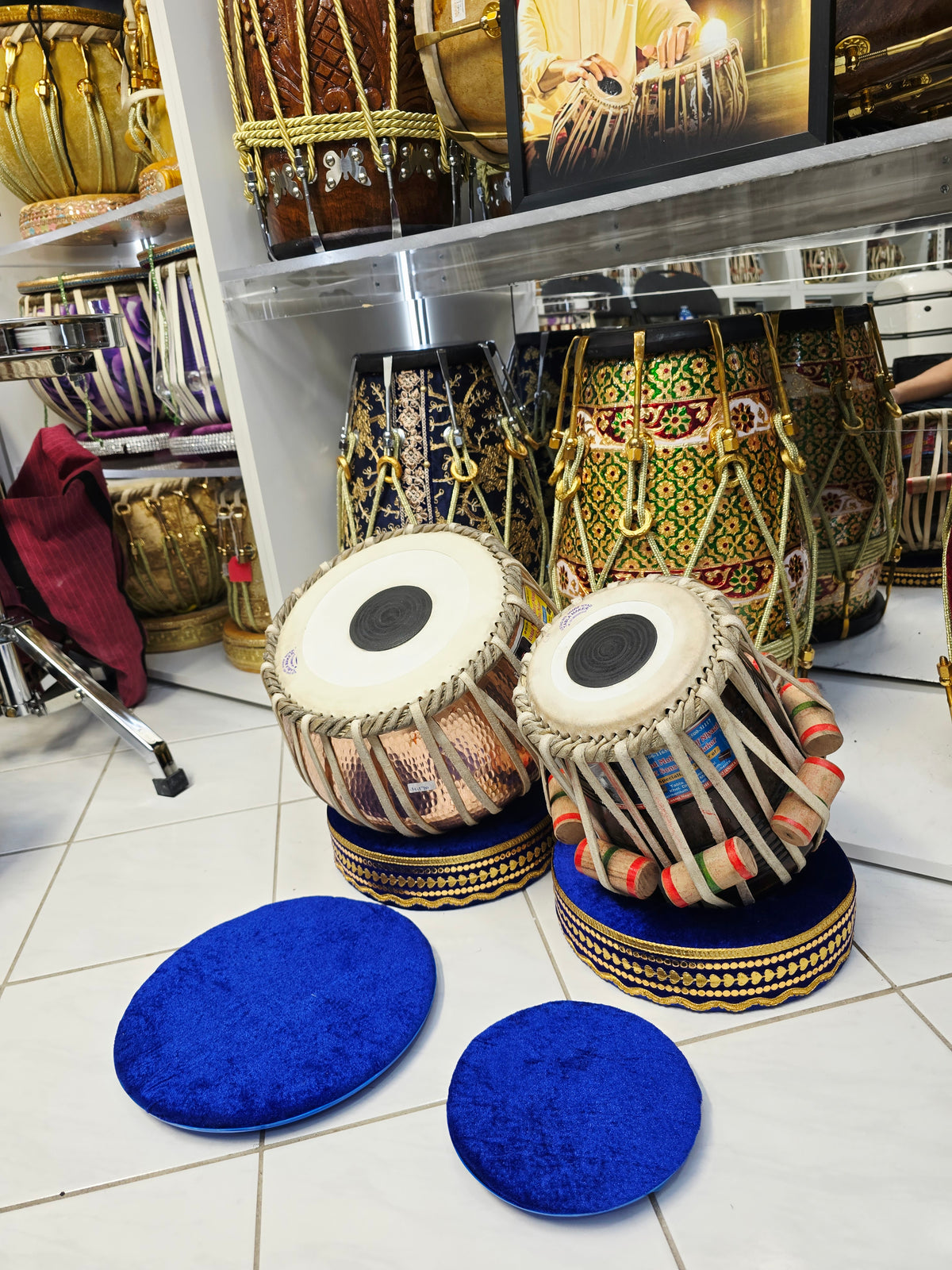 Naad Prakash Heritage | 9.25" 4.170 kg Copper Bayan + 6" C#/D Red Sheesham Mohd. Sharif Concert Tabla Set Very Minor Cosmetic Blemishes *Exceptional Bayan (Tone + Feel)
