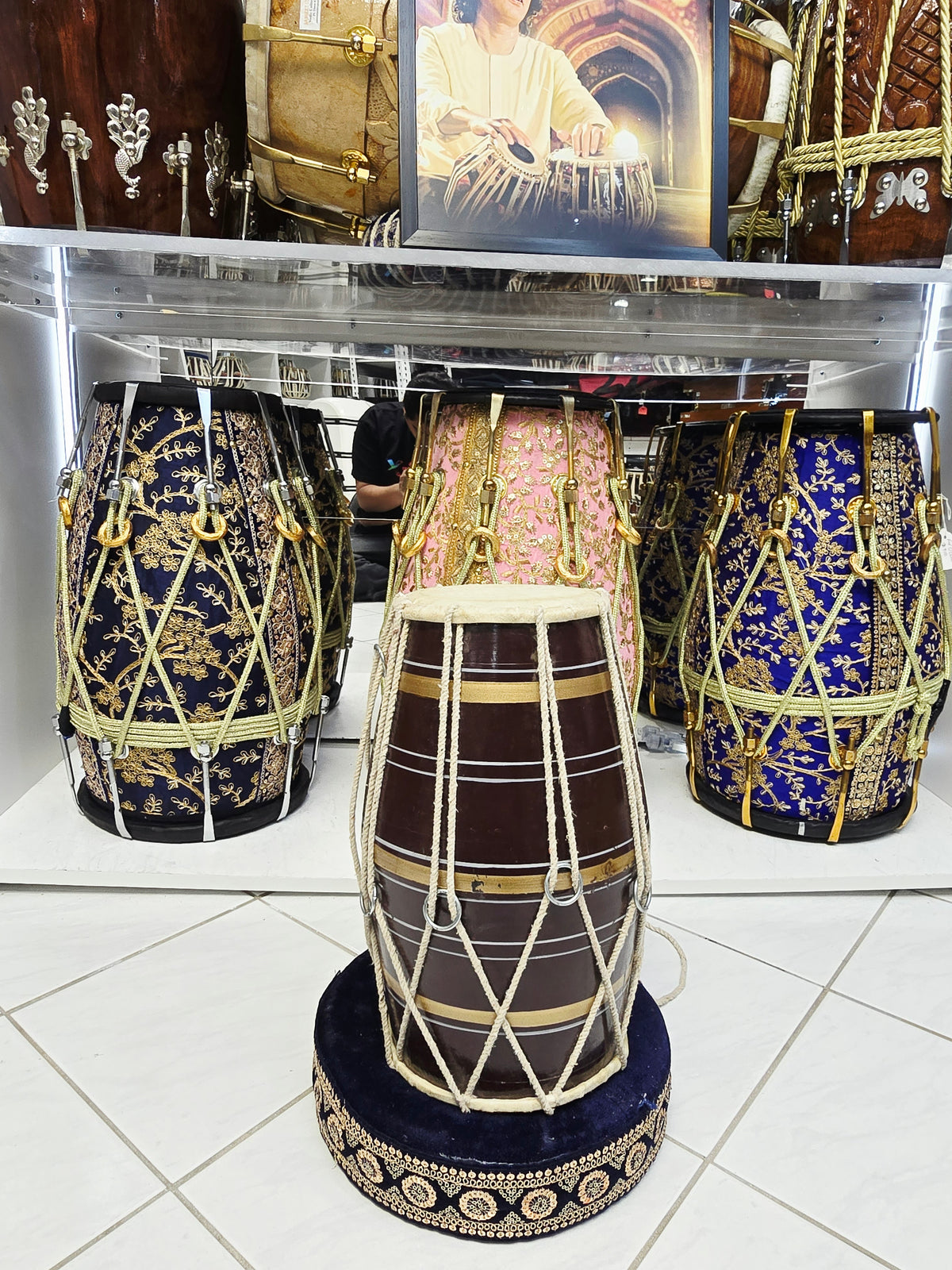 Brown Toddler Dholak (Ages 1-3) *Very Minor Yellow Staining on Bass Skin