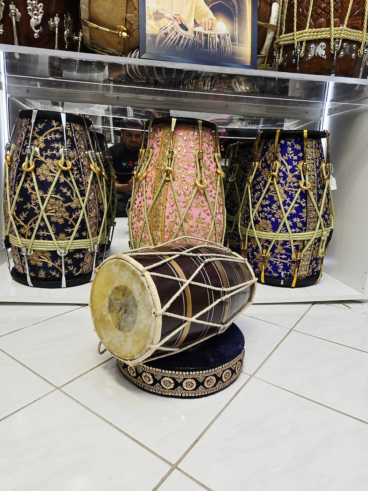 Brown Toddler Dholak (Ages 1-3) *Very Minor Yellow Staining on Bass Skin