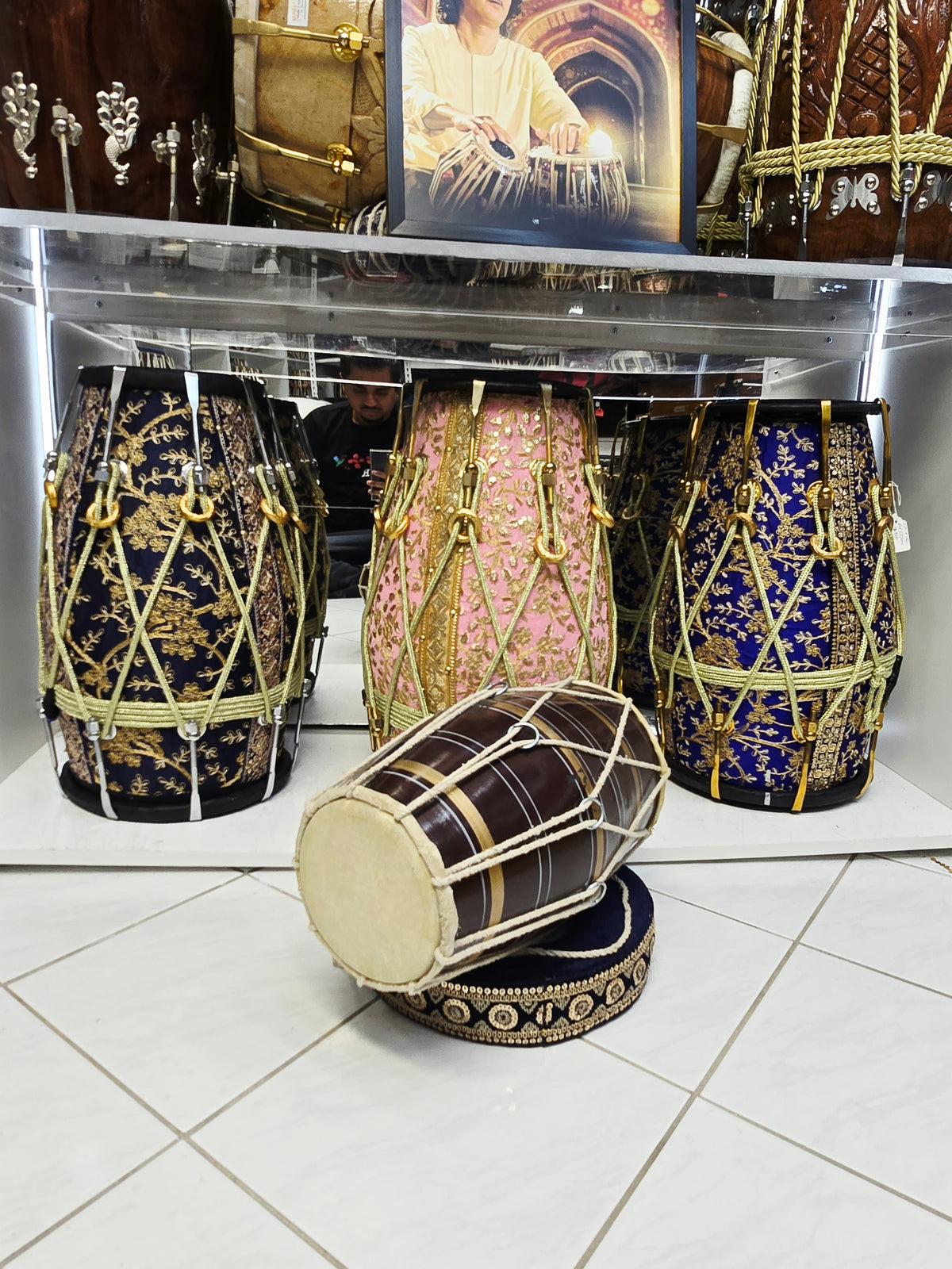 Brown Toddler Dholak (Ages 1-3) *Very Minor Yellow Staining on Bass Skin