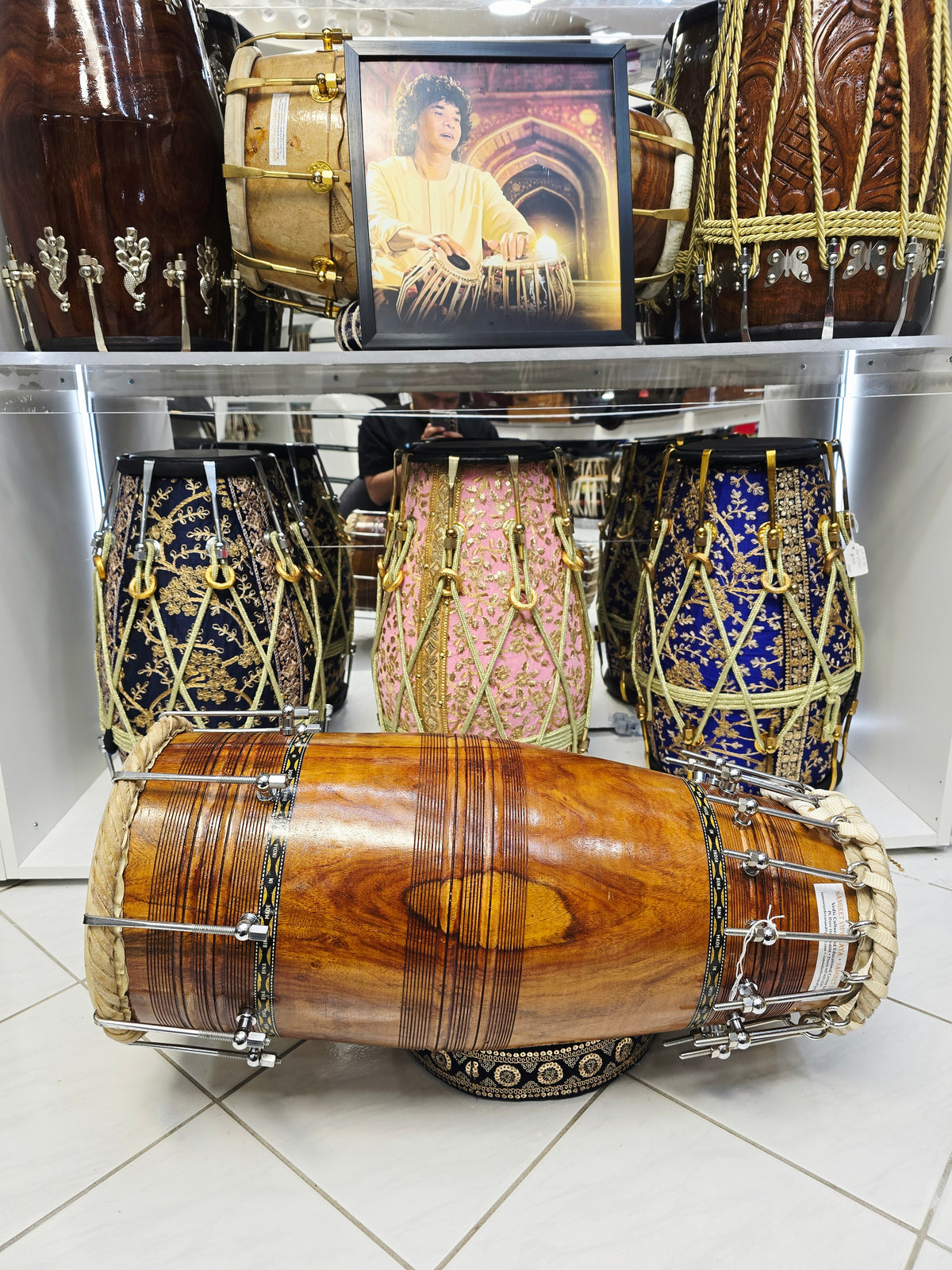 Aarohan Forge | 24.5" Red Sheesham Bolted Bina Pakhaawaj *Very Minor Cosmestic Blemishes