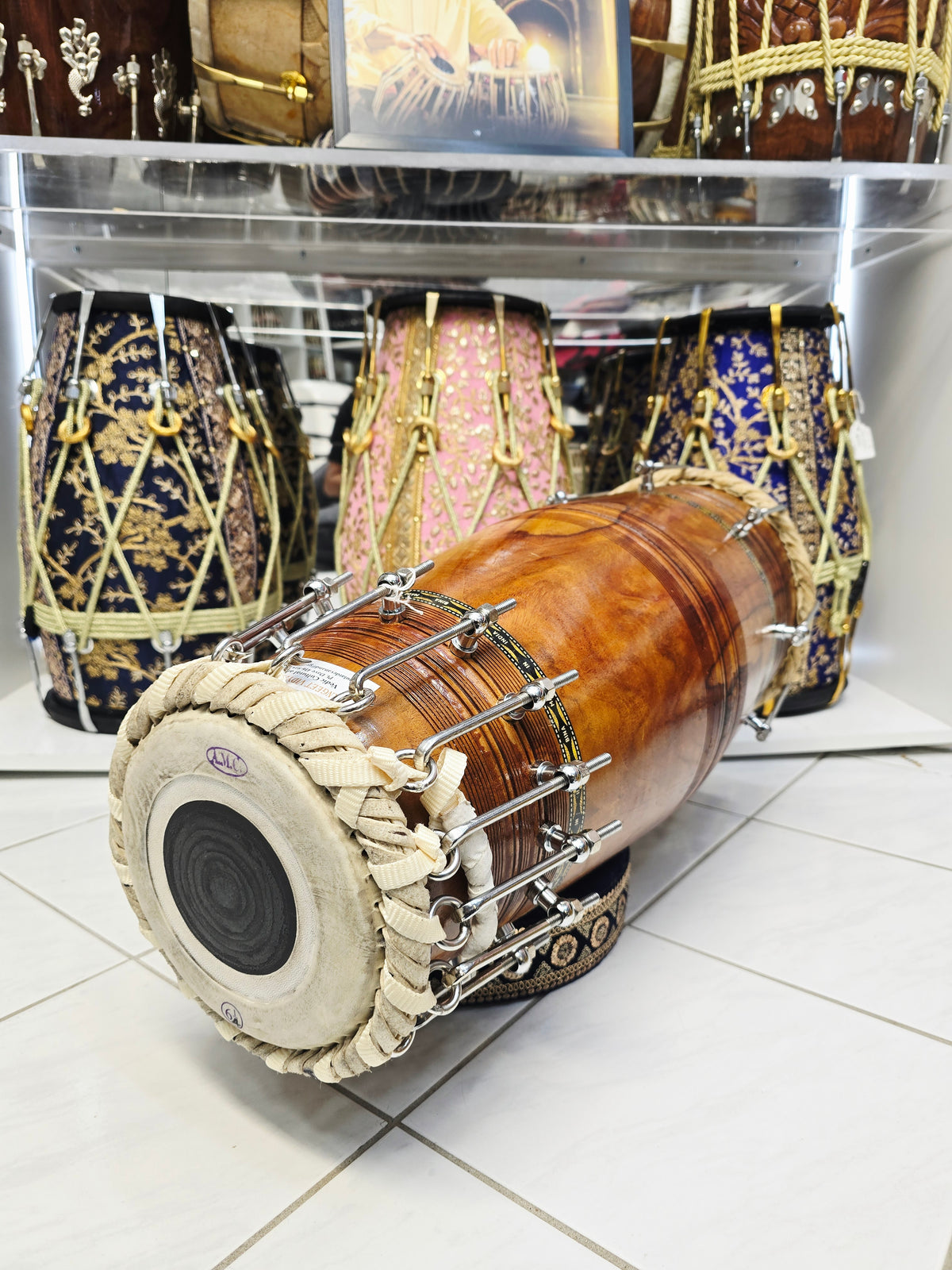 Aarohan Forge | 24.5" Red Sheesham Bolted Bina Pakhaawaj *Very Minor Cosmestic Blemishes