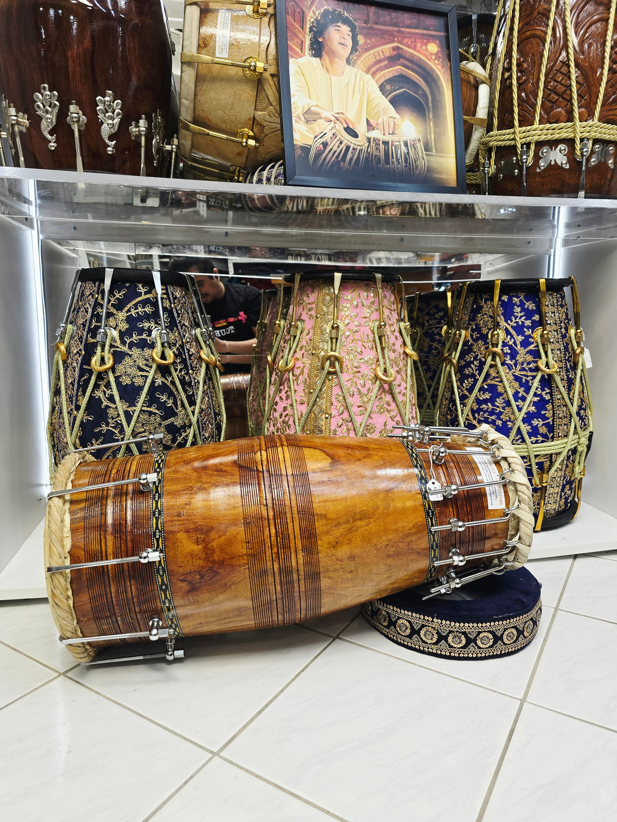 Aarohan Forge | 24.5" Red Sheesham Bolted Bina Pakhaawaj *Very Minor Cosmestic Blemishes