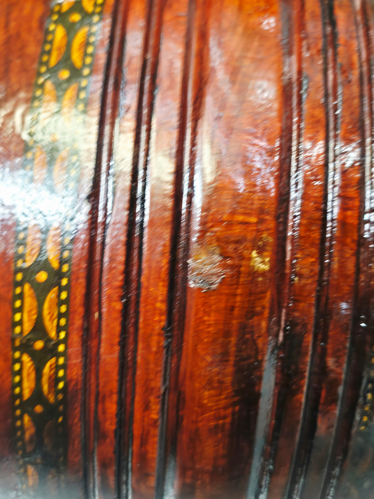 Naad Obsidian | 20.5" Red Sheesham Naal with Black Skins Very Minor Cosmetic Blemishes + Masala to Be Adjusted to Fix Vibration Sound