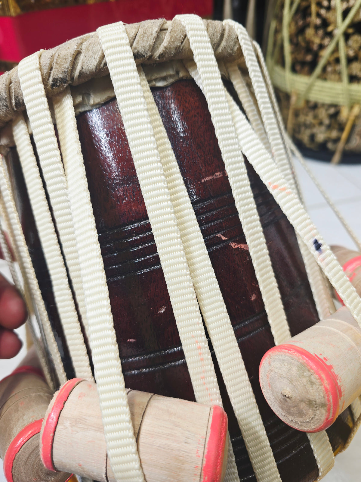 Raagpravaah Scholar | 9.25" Steel Bayan + 5.5" Red Sheesham D/D# Dayan Advanced Student Quality Tabla Set *Very Minor Cosmetic Blemishes