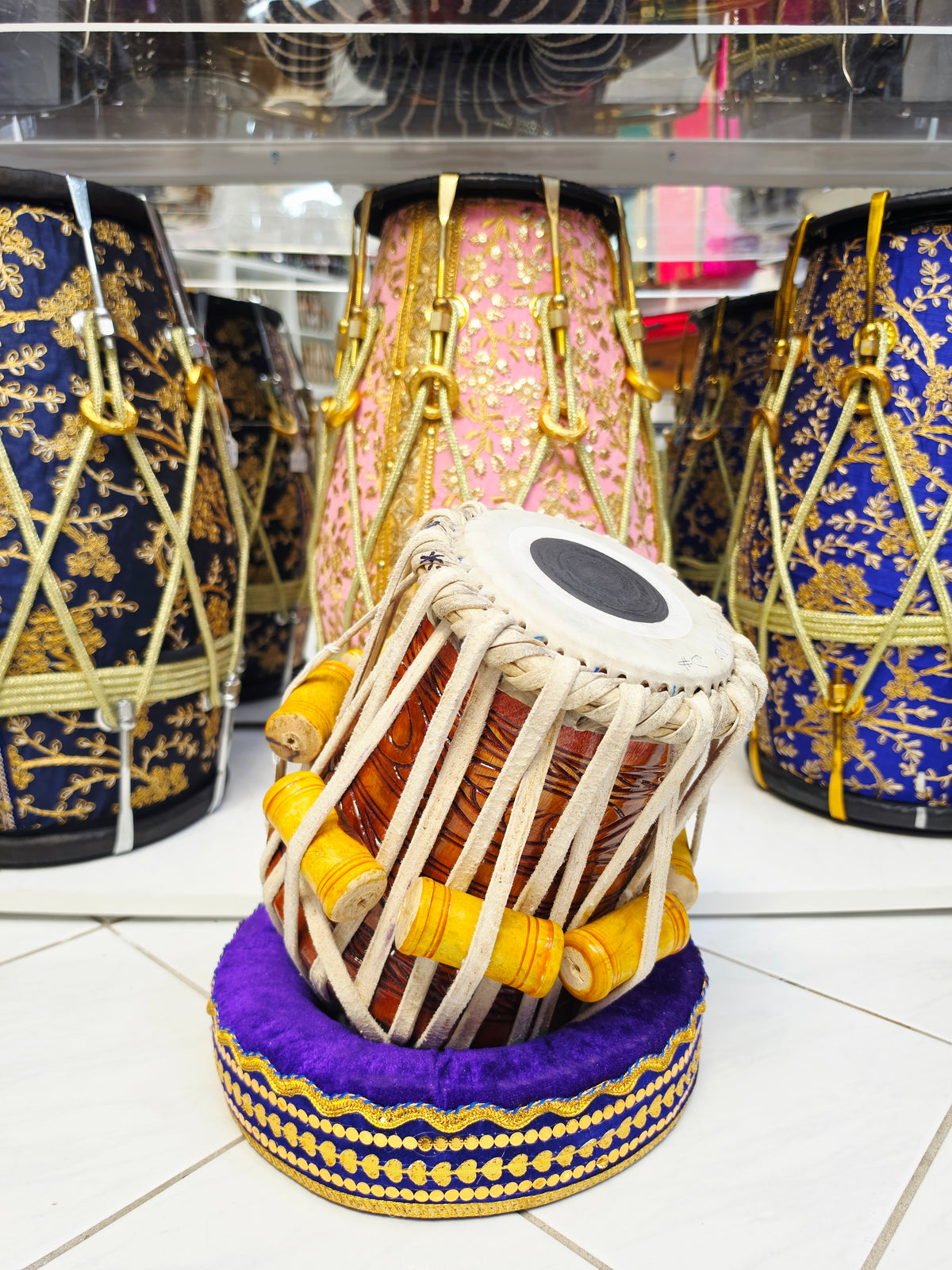 Vanaraga Artisan | 5.25" D# Hand-Engraved Mango Wood Tabla Dayan *Mediocre Sound + Slightly Buzzing
