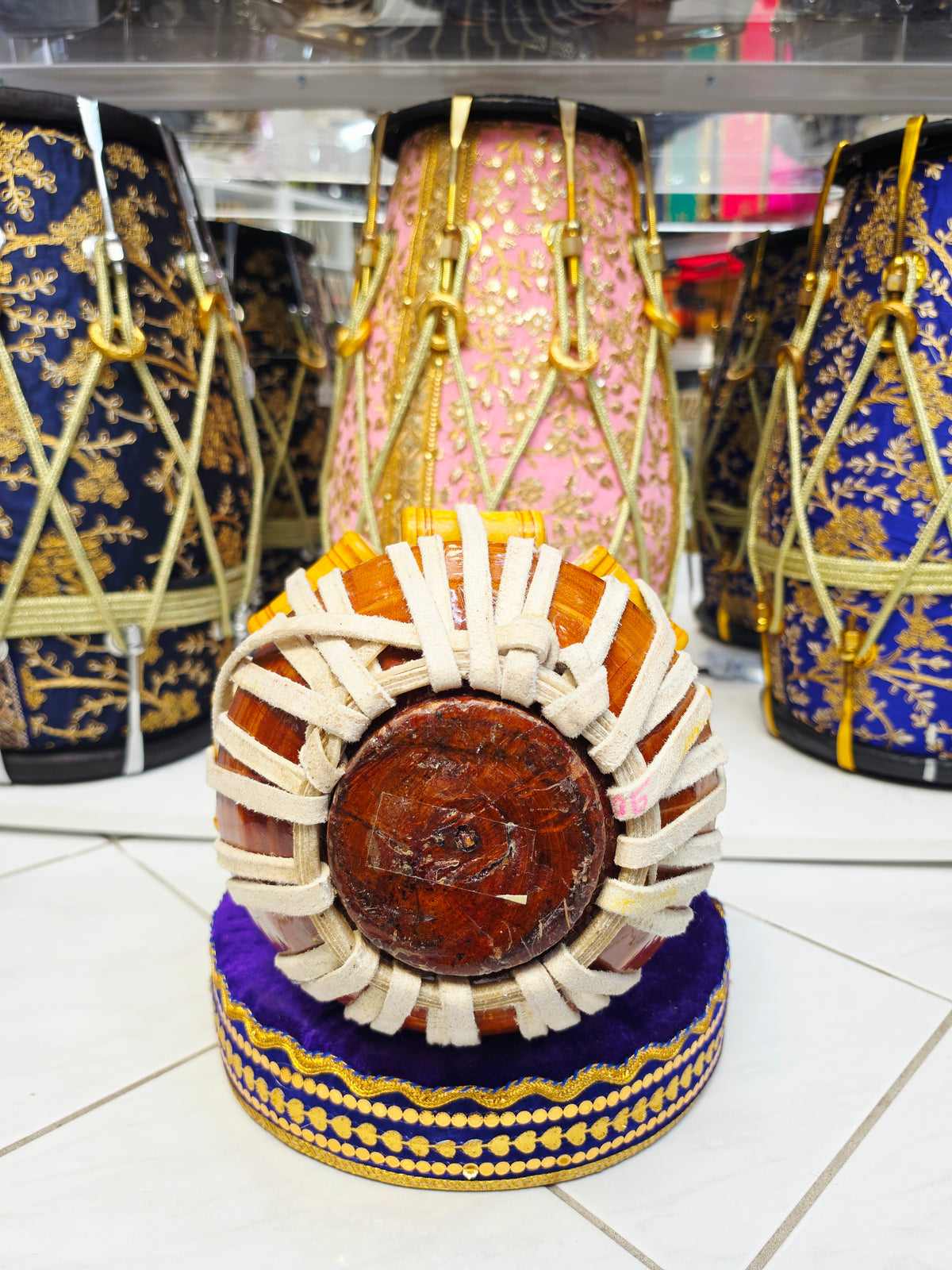 Vanaraga Artisan | 5.25" D# Hand-Engraved Mango Wood Tabla Dayan *Mediocre Sound + Slightly Buzzing
