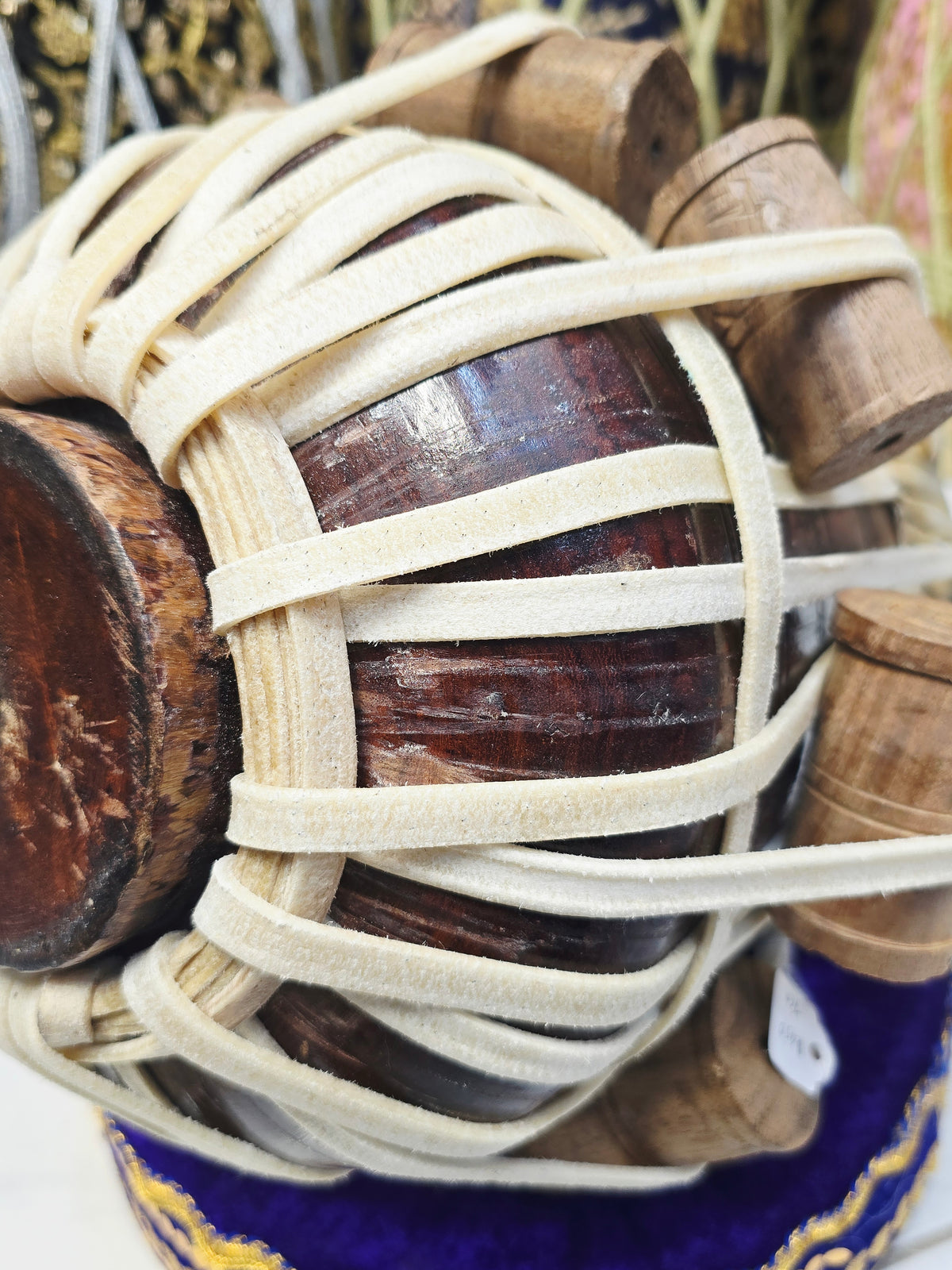 RudraSwar Heritage | 5⅞" D/D# Red Sheesham Mohd. Sharif Skin Tabla Dayan *Cosmetic Blemishes on Shell