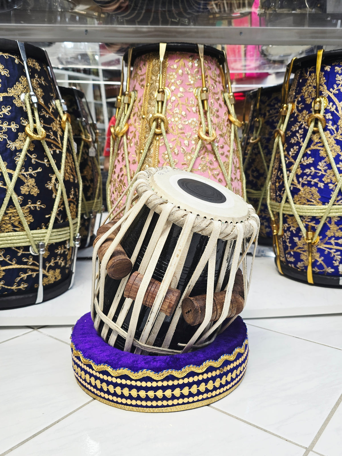 Naadcrest Artisan | 5.25" D# Iqbal Intermediate Red Sheesham Dayan *Minor Cosmetic Blemishes