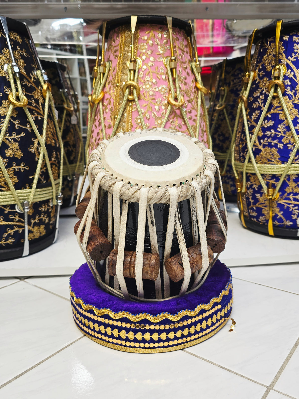 Naadcrest Artisan | 5.25" D# Iqbal Intermediate Red Sheesham Dayan *Minor Cosmetic Blemishes