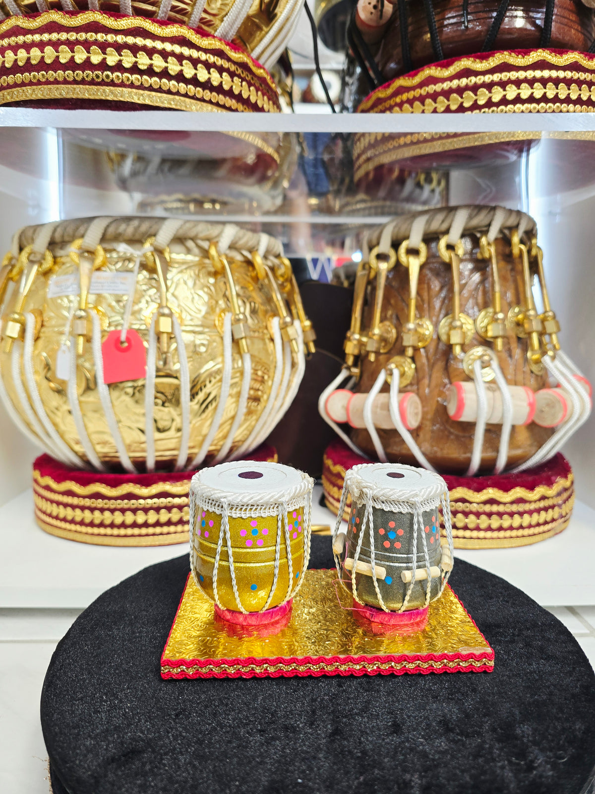 Naad Ratna | Handcrafted Miniature Display Tabla Set *Minor Chip in Base